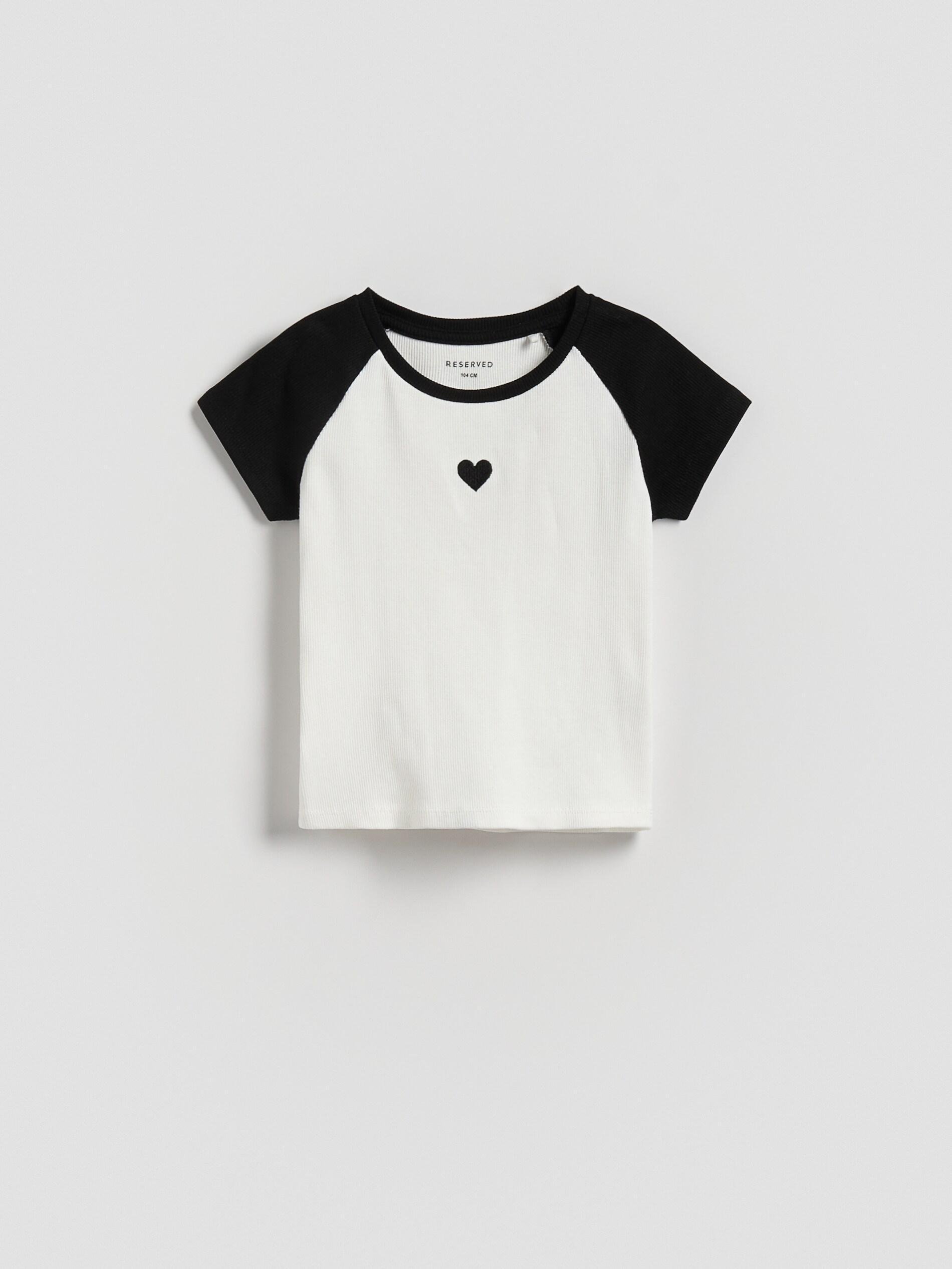 Multicolour Rib Knit T-Shirt, Multicolor, medium