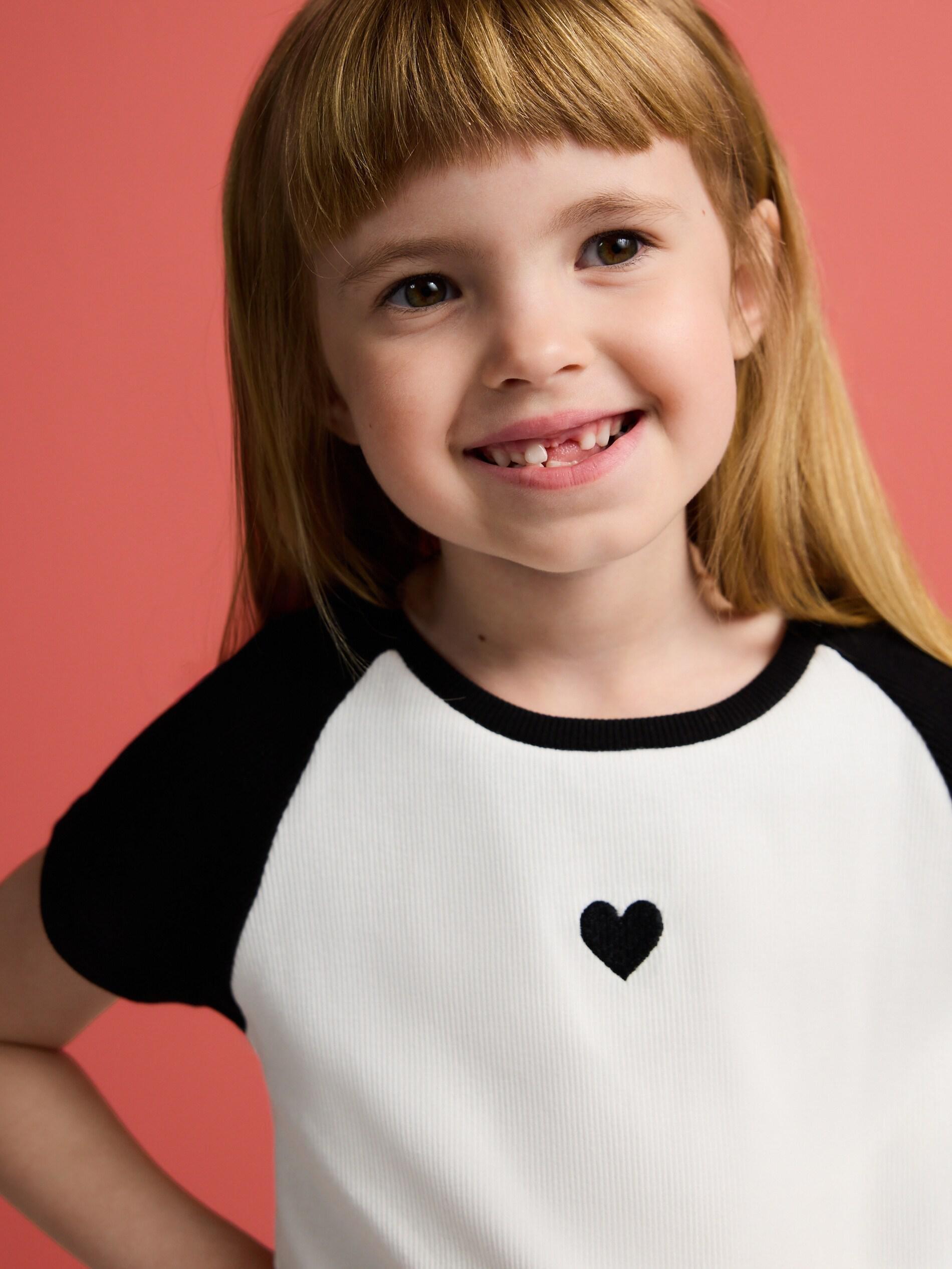 Multicolour Rib Knit T-Shirt, Multicolor, medium