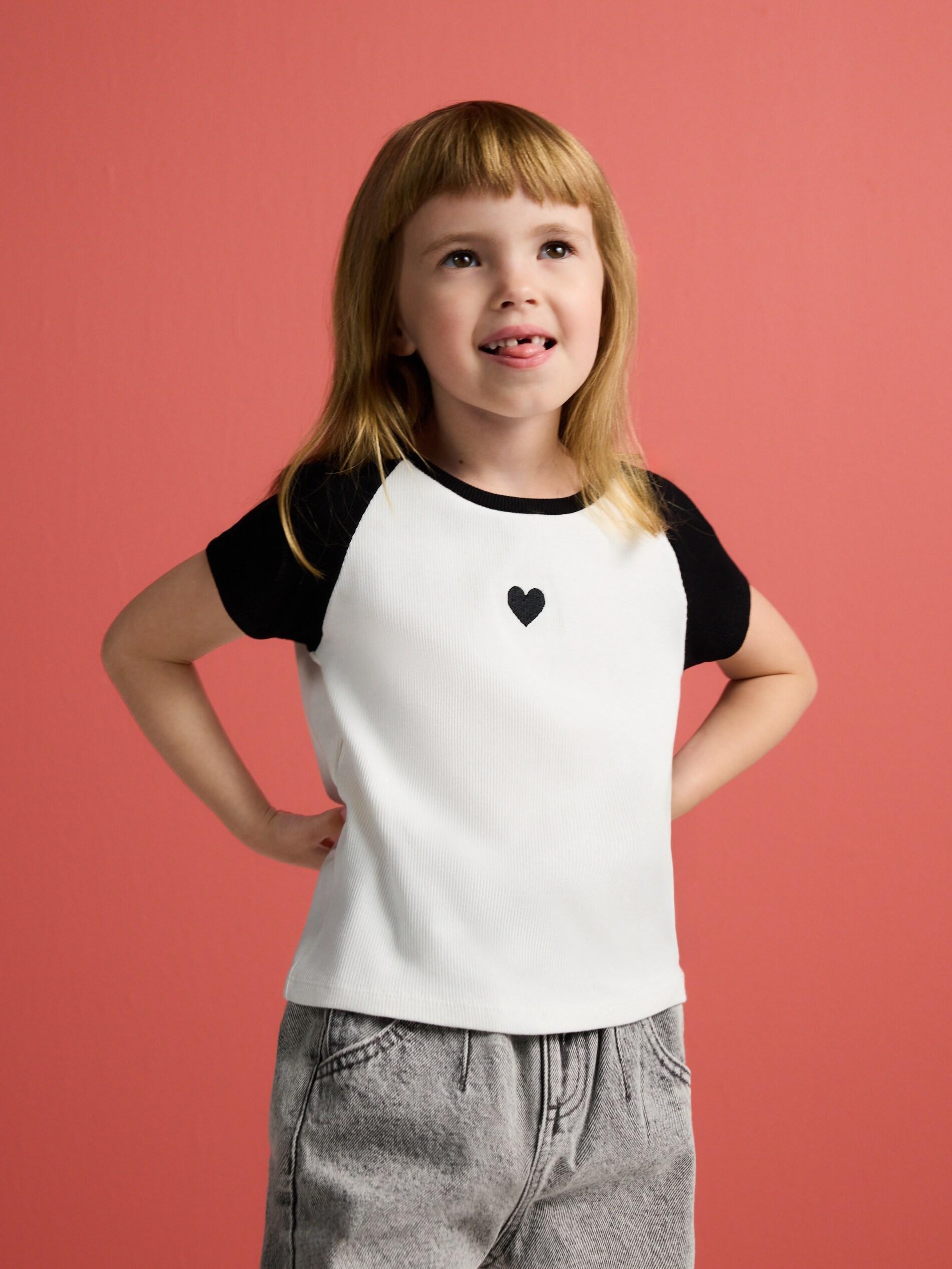 Multicolour Rib Knit T-Shirt, Multicolor, medium