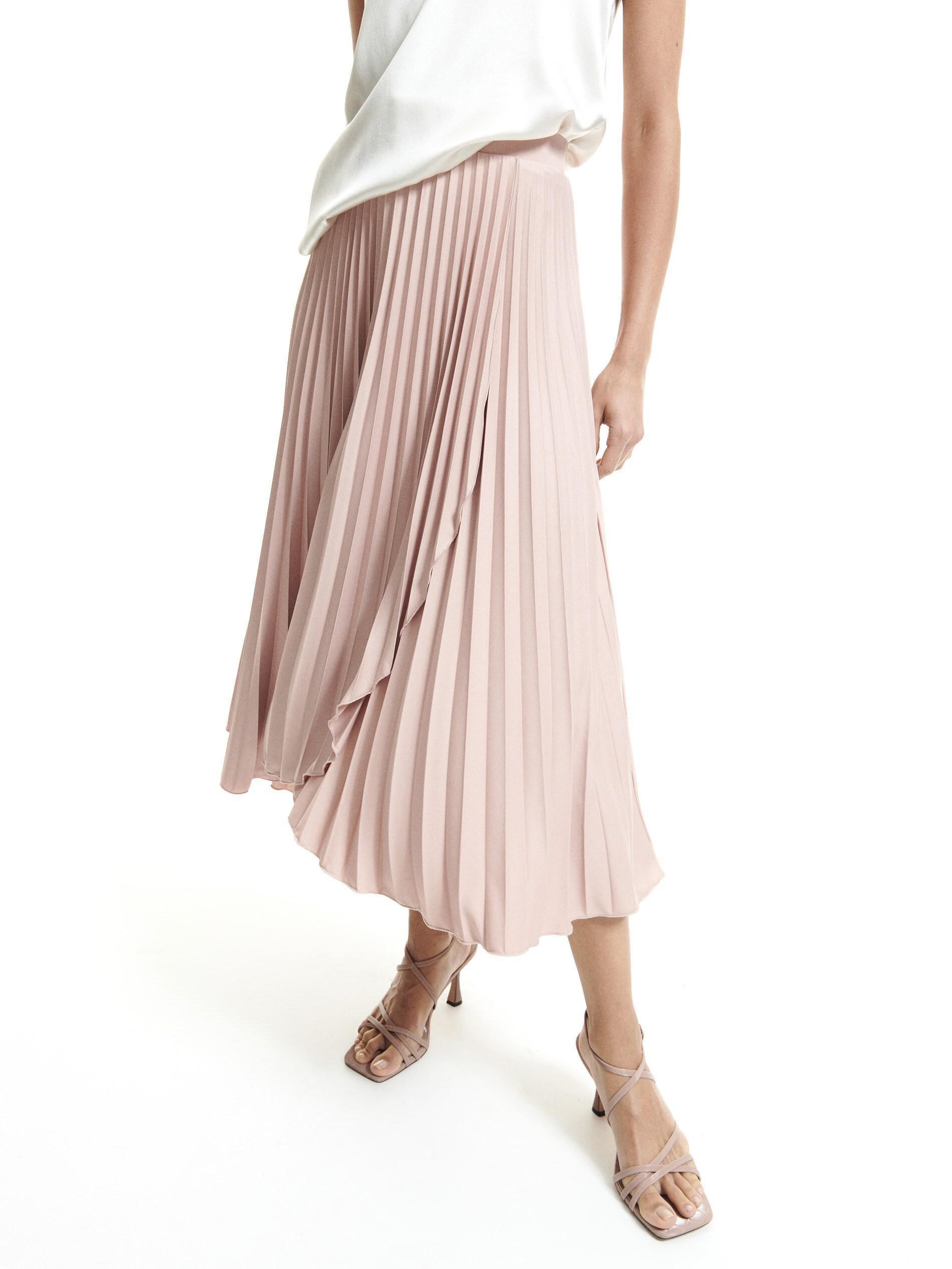 Pastel Pink Pleated Skirt, , large image number 1