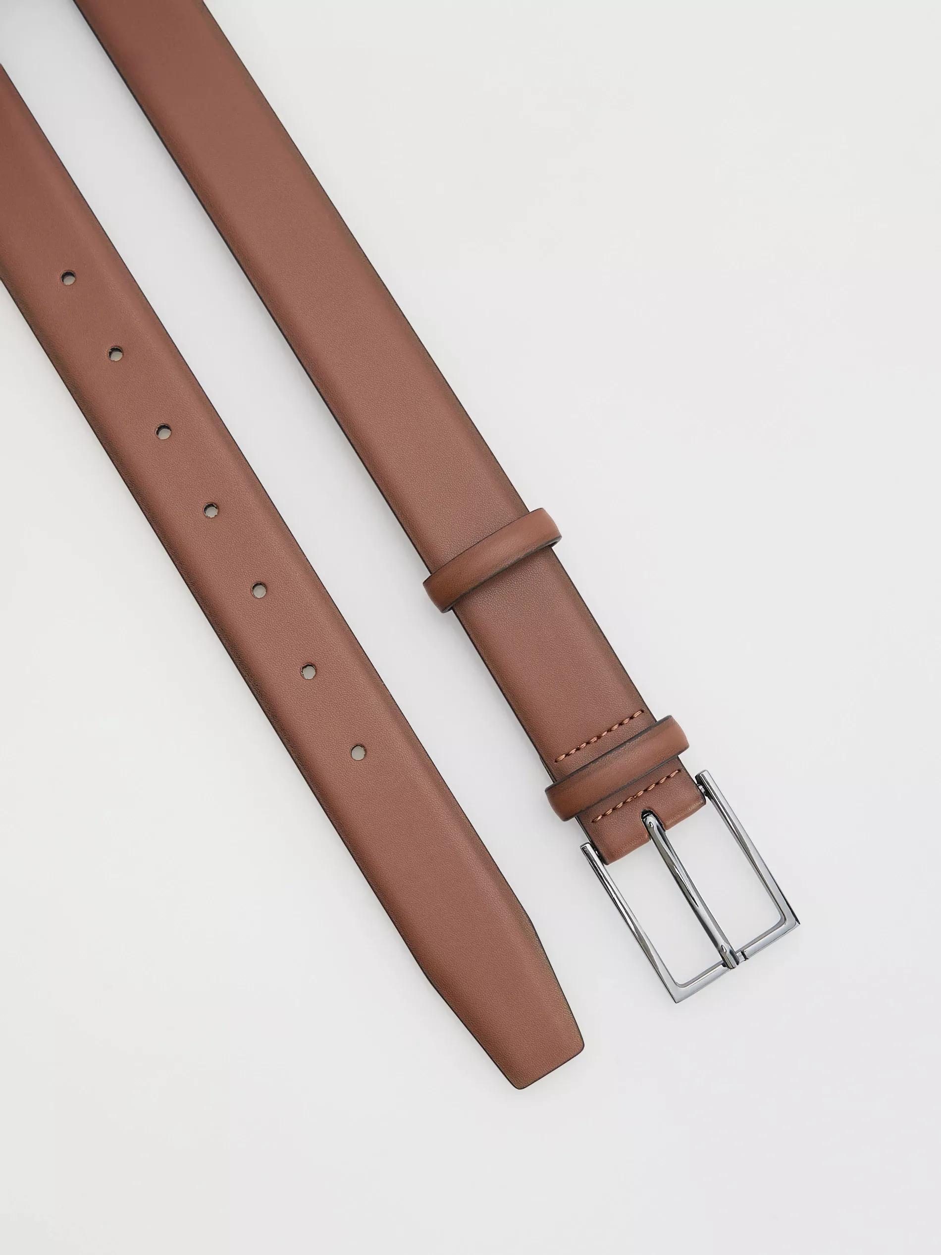 Brown Combined Material Belt, Brown, large image number 2