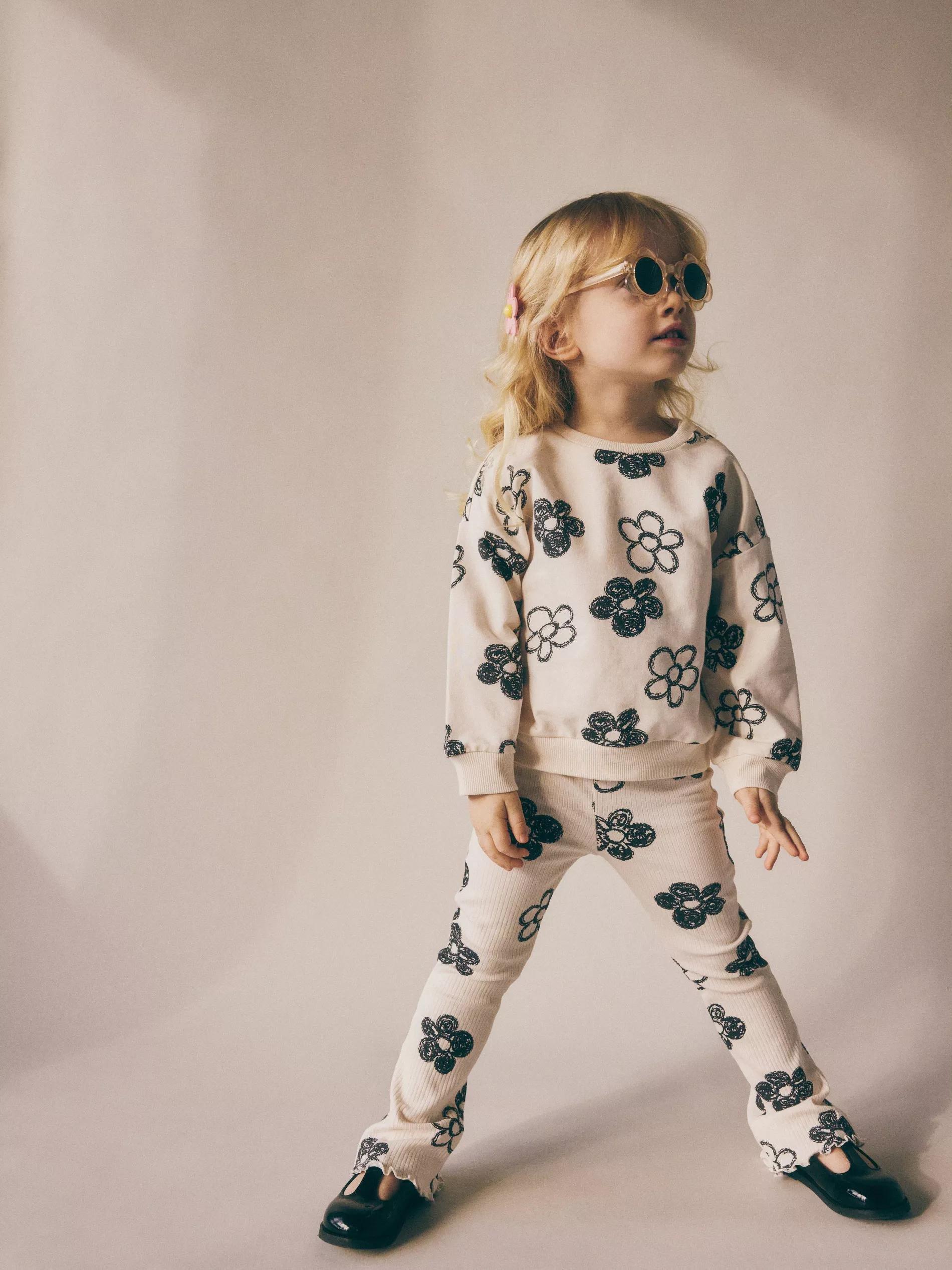 Cream Blouse & Trousers, Kids Unisex, , medium