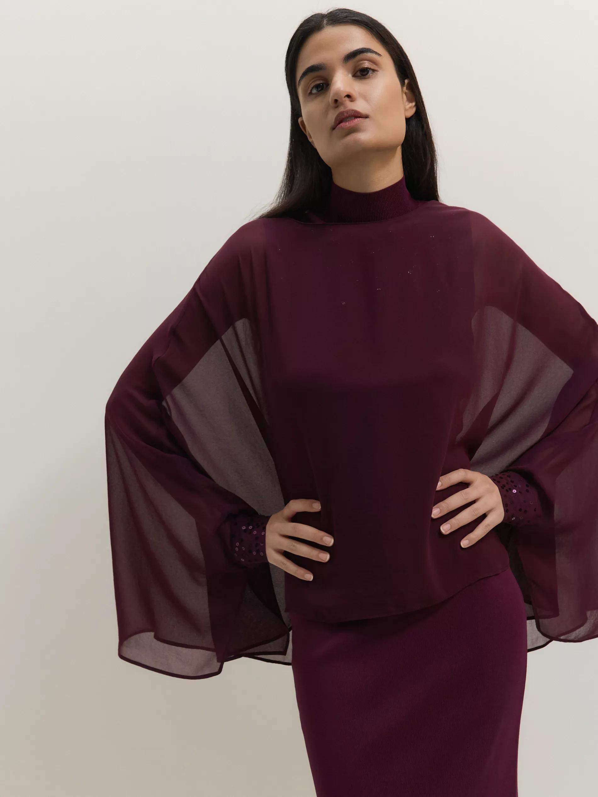 Maroon Poncho, , large image number 0