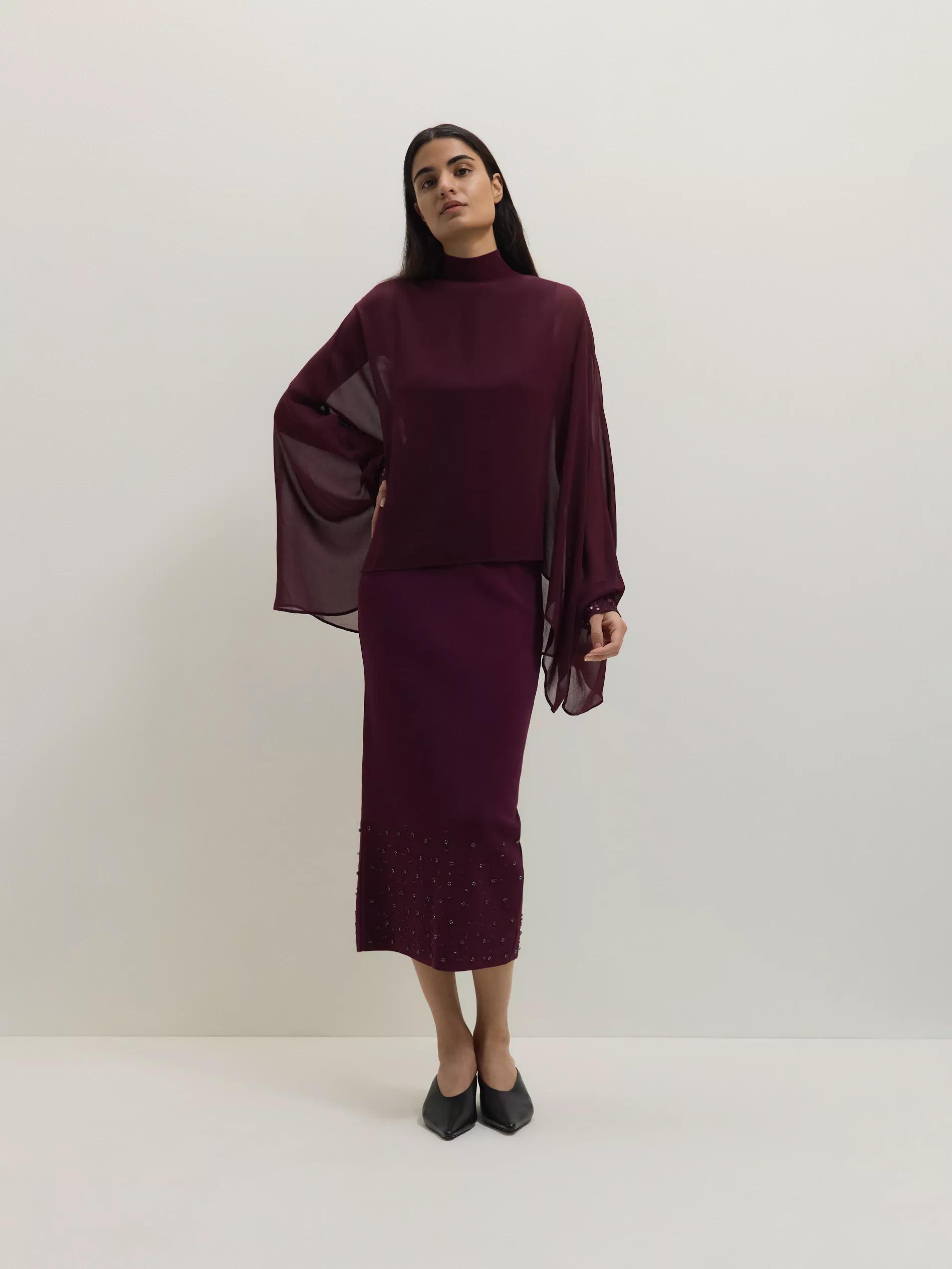 Maroon Poncho, , large image number 3