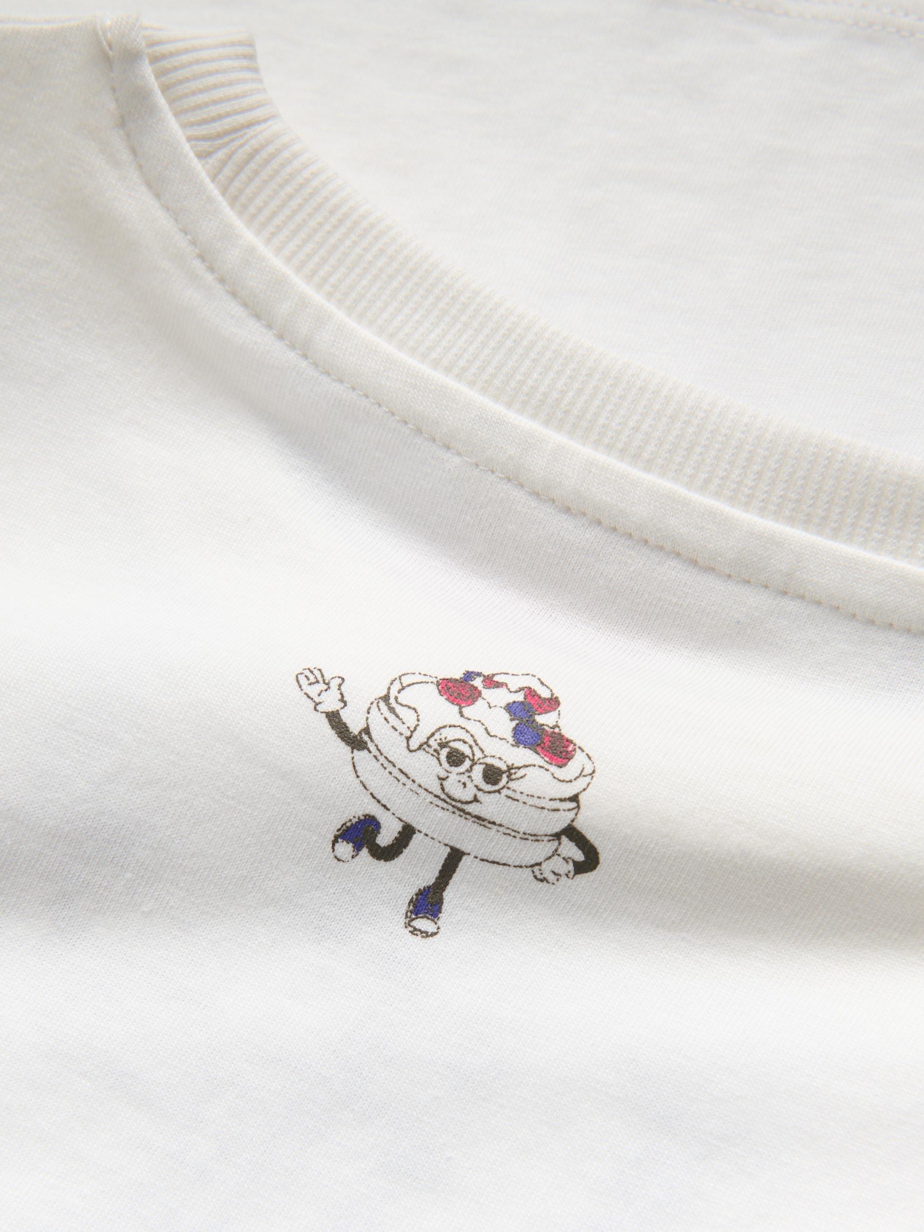CREAM T-shirt with embroidery detailing, , large image number 1