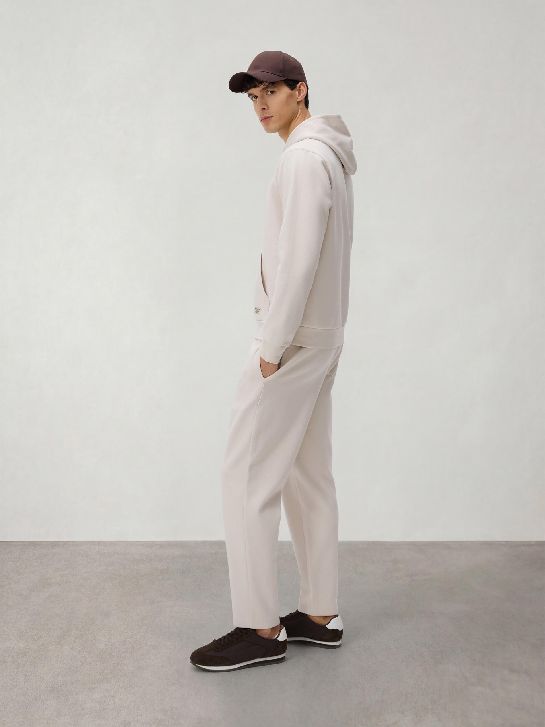 Beige Regular Fit Tracksuit Bottoms, Beige, large image number 0