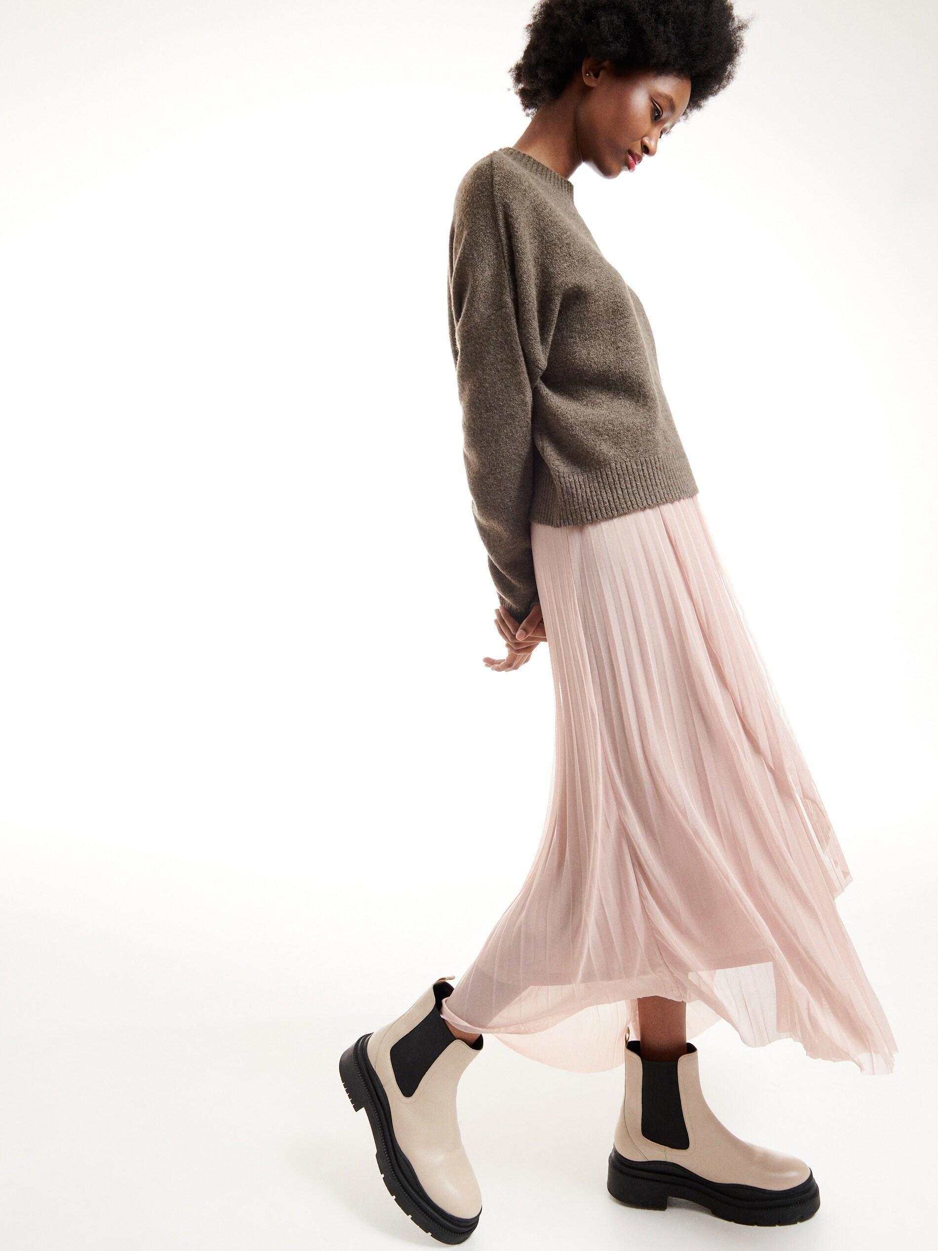 Pastel Pink Pleated Skirt, , large image number 0