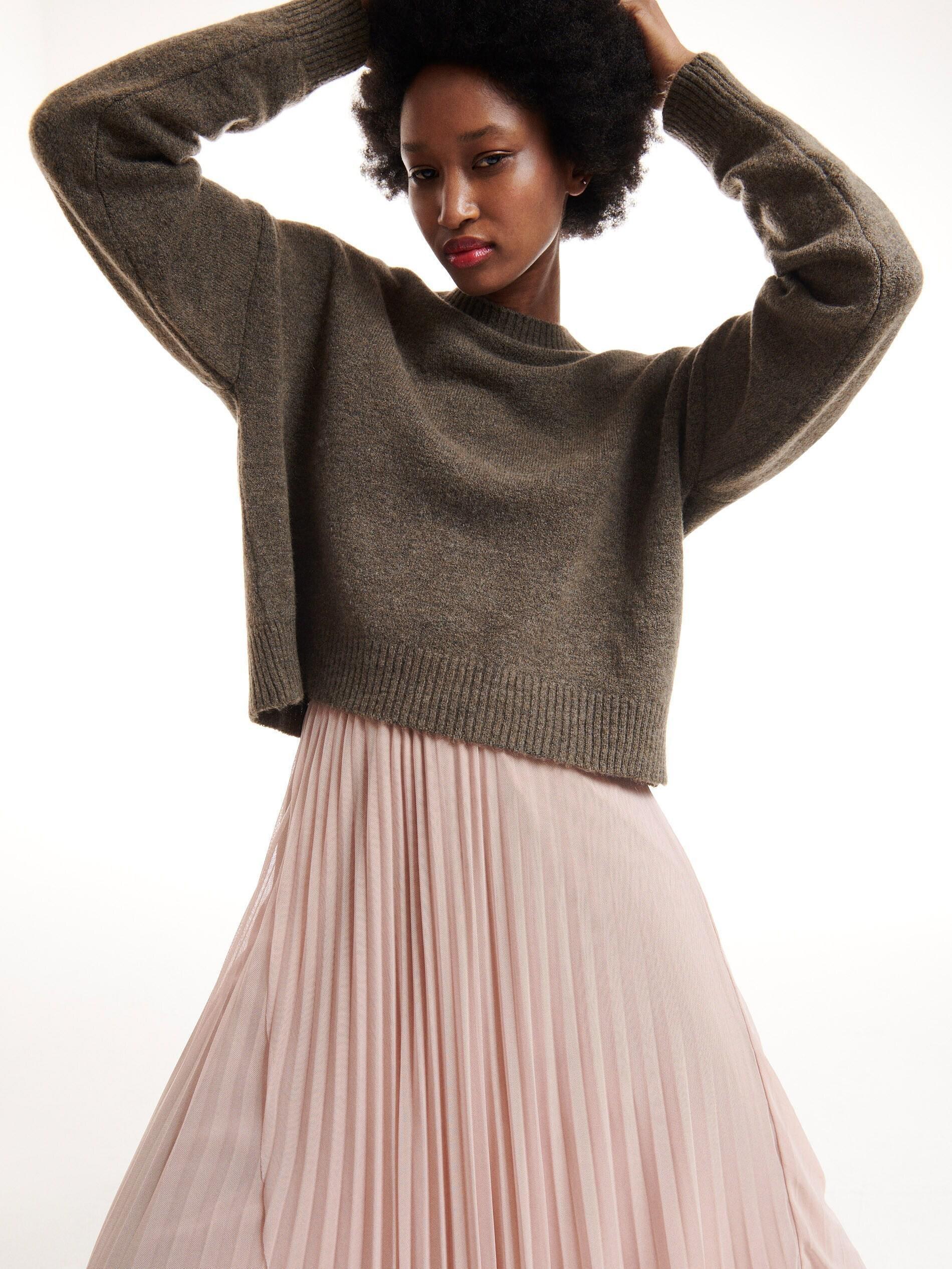 Pastel Pink Pleated Skirt, , large image number 1