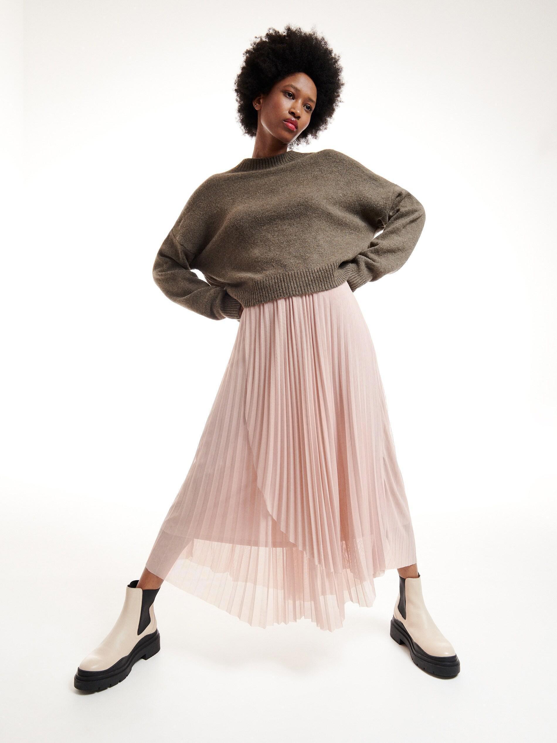 Pastel Pink Pleated Skirt, , large image number 2