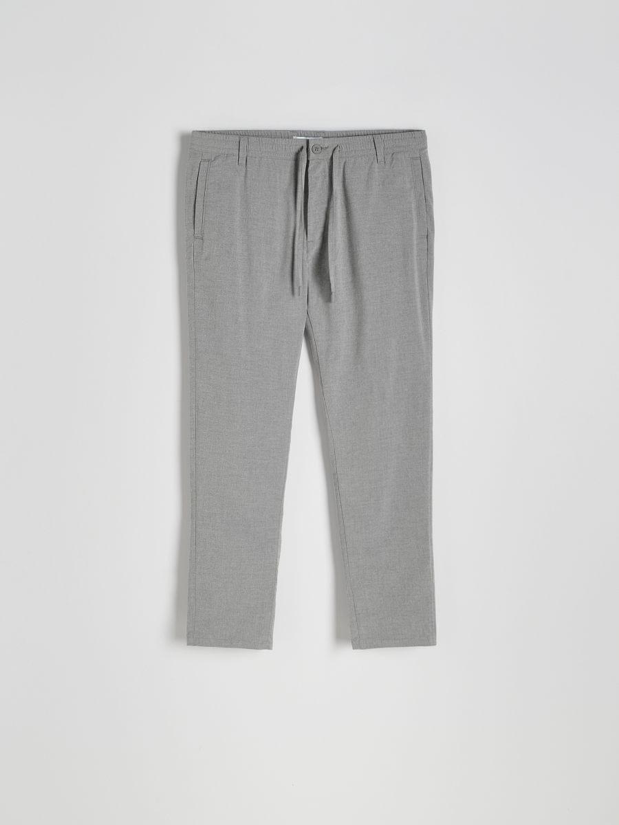 Grey Carrot Fit Trousers, , large image number 0