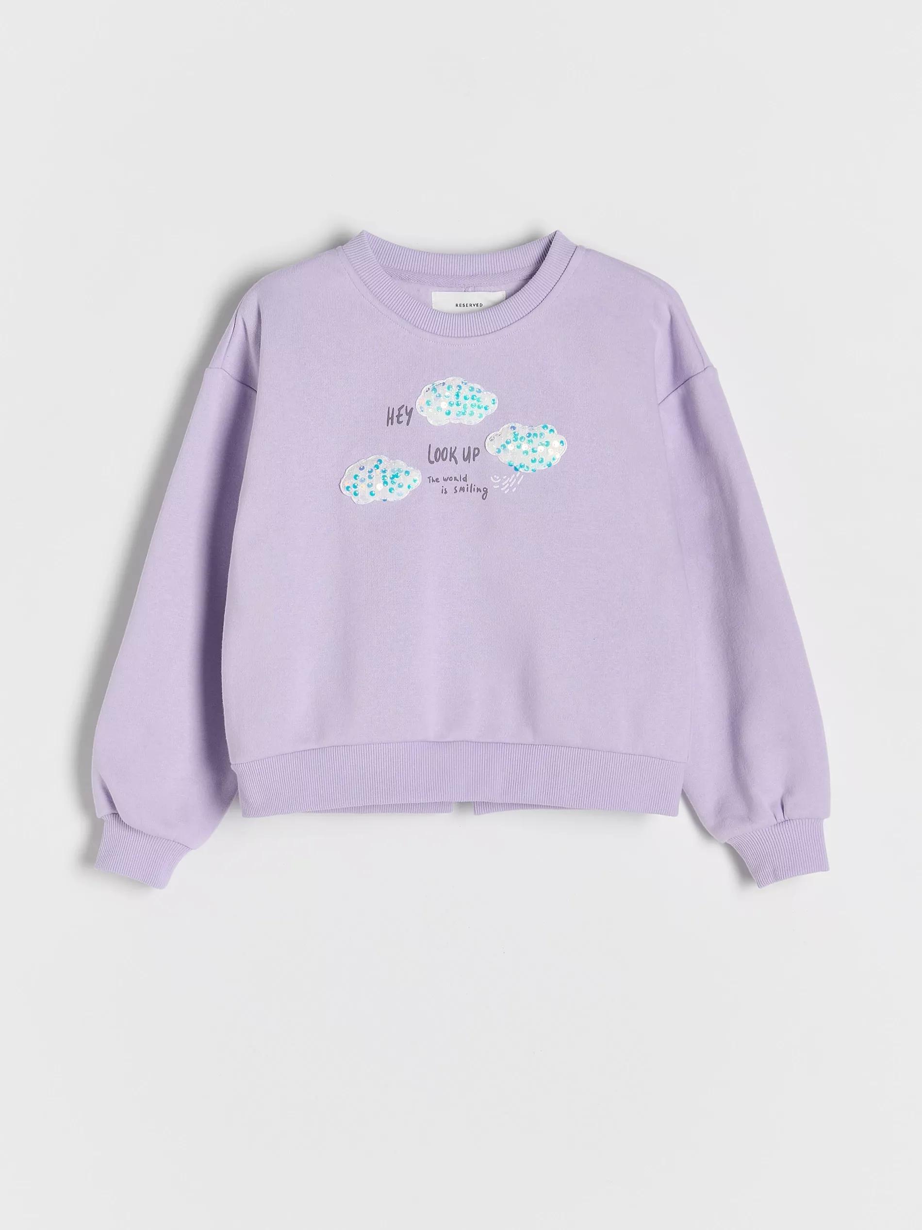 Lavender Sports Blouse With Applique, , medium