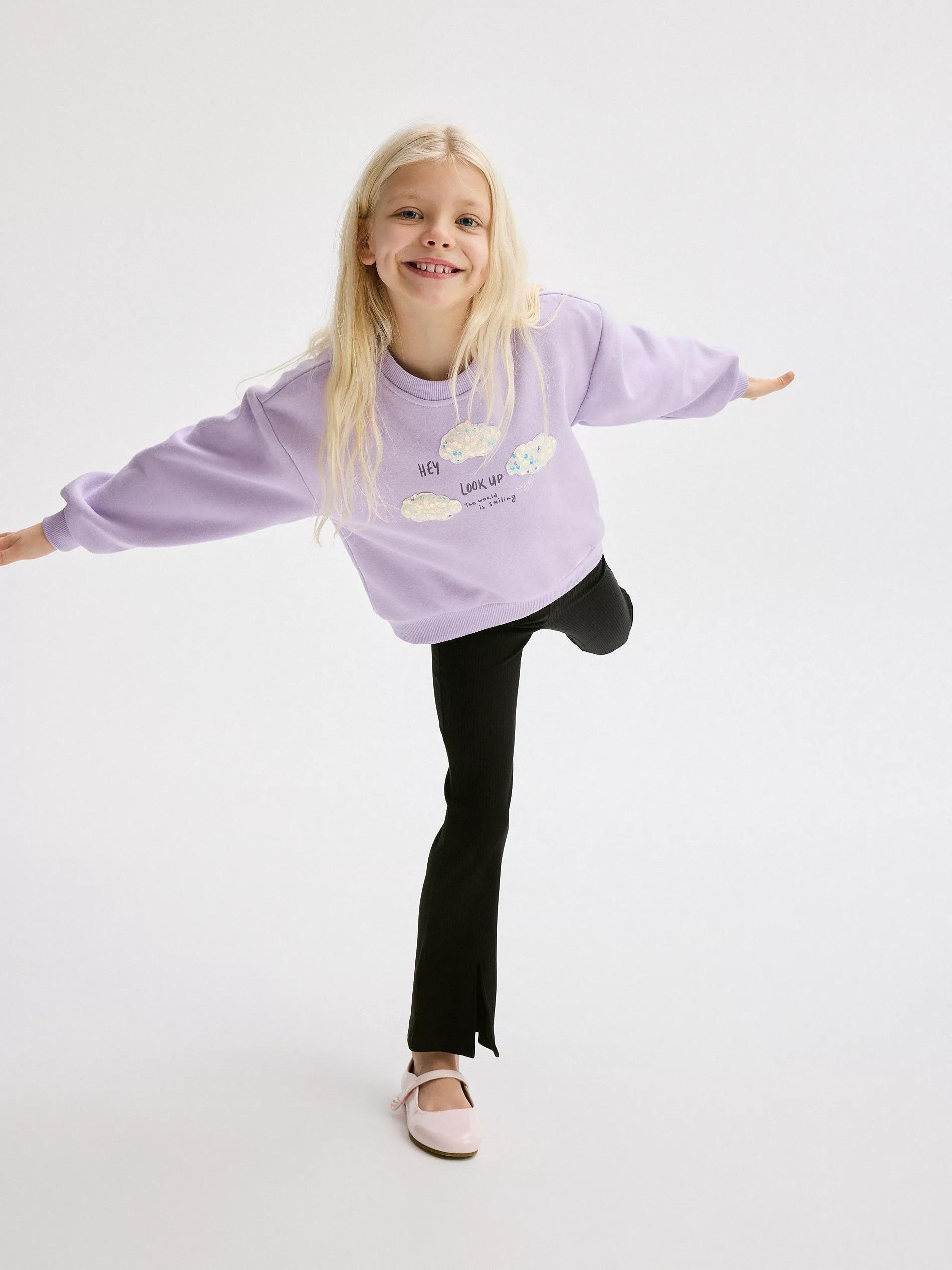 Lavender Sports Blouse With Applique, , large image number 2