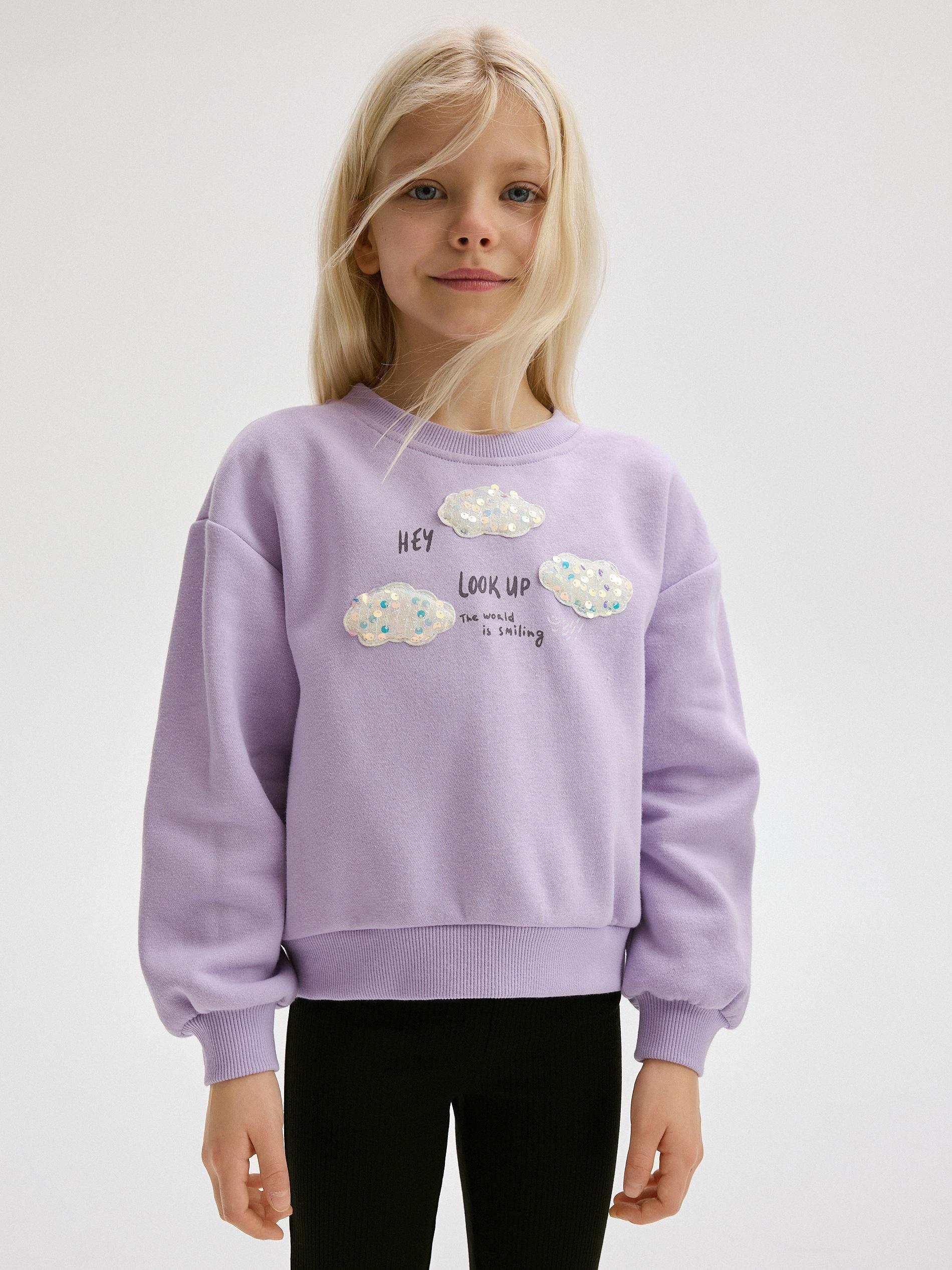 Lavender Sports Blouse With Applique, , large image number 3