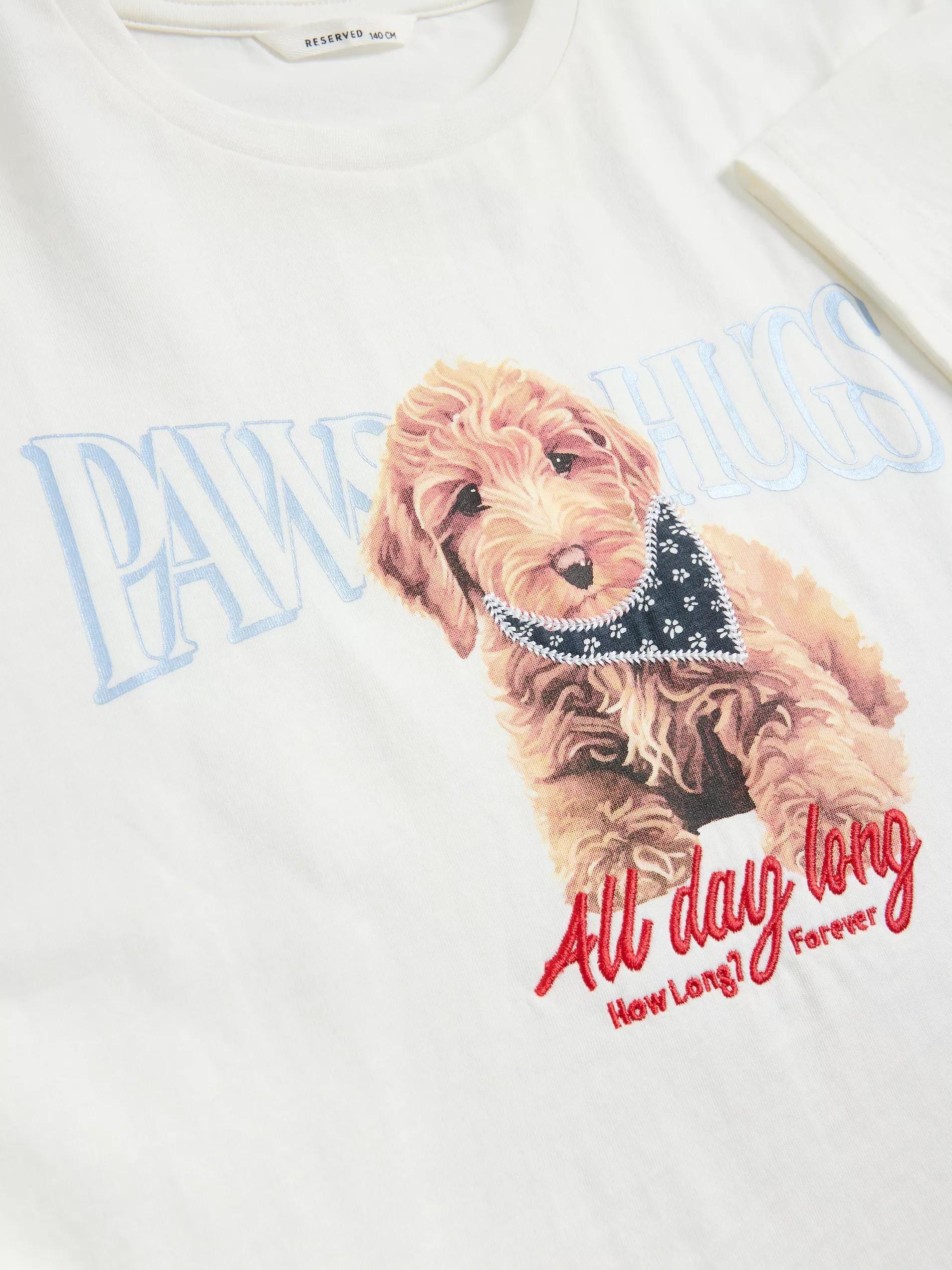 CREAM T-shirt with print, , large image number 1