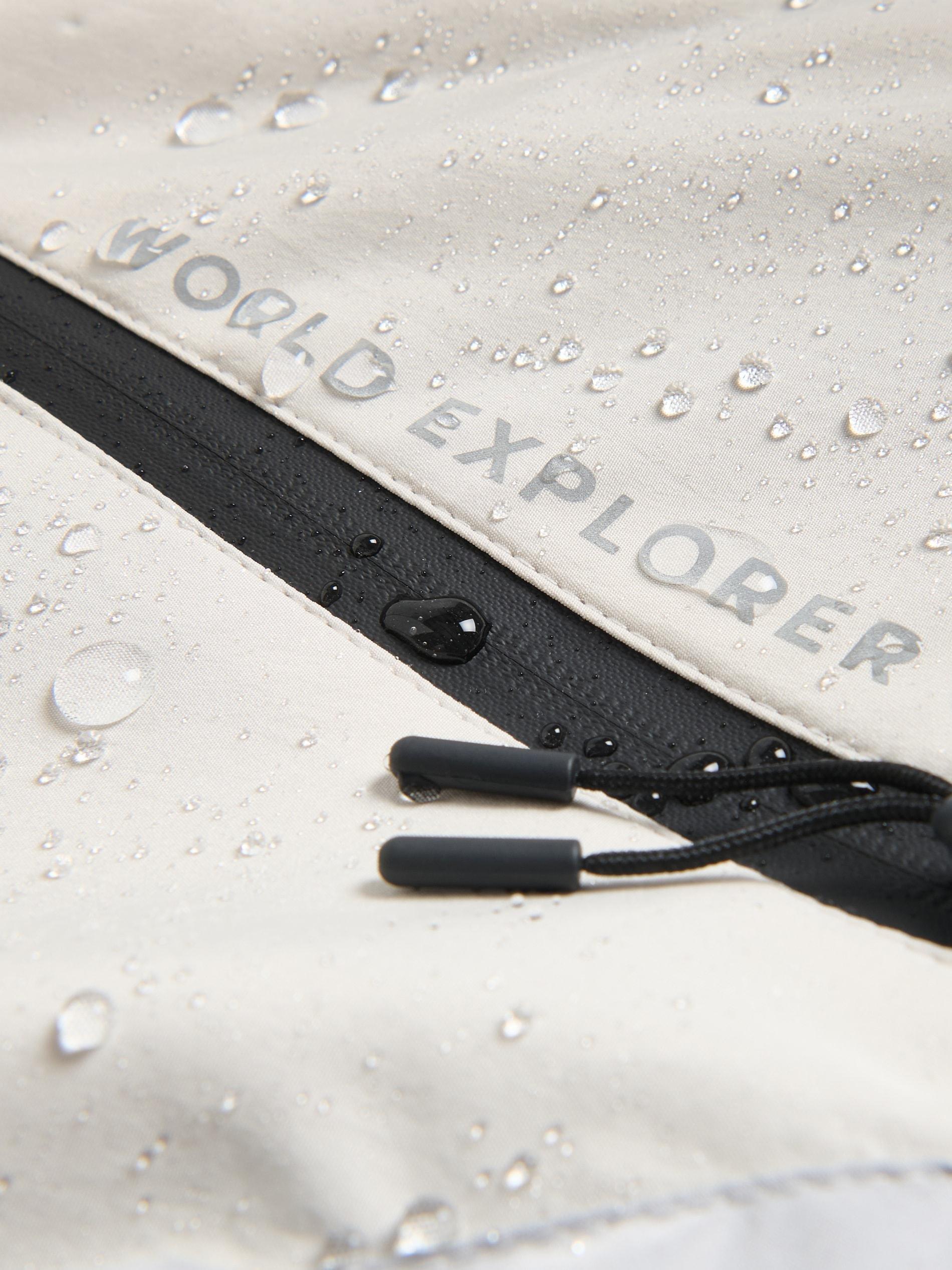 Grey Insulated Jacket With Hood, Light grey, medium