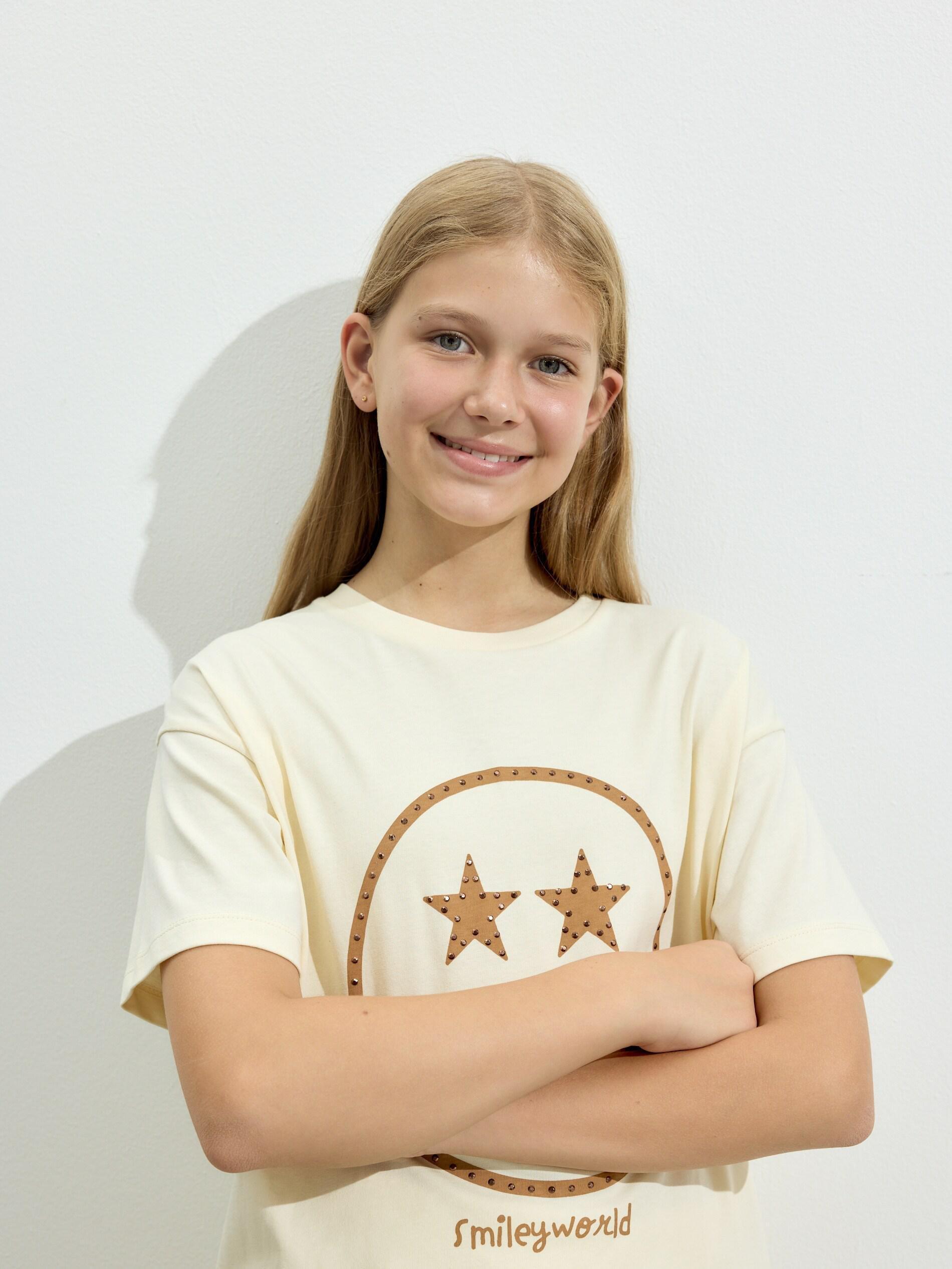 BEIGE SmileyWorldآ&reg; T-shirt, Beige, large image number 0