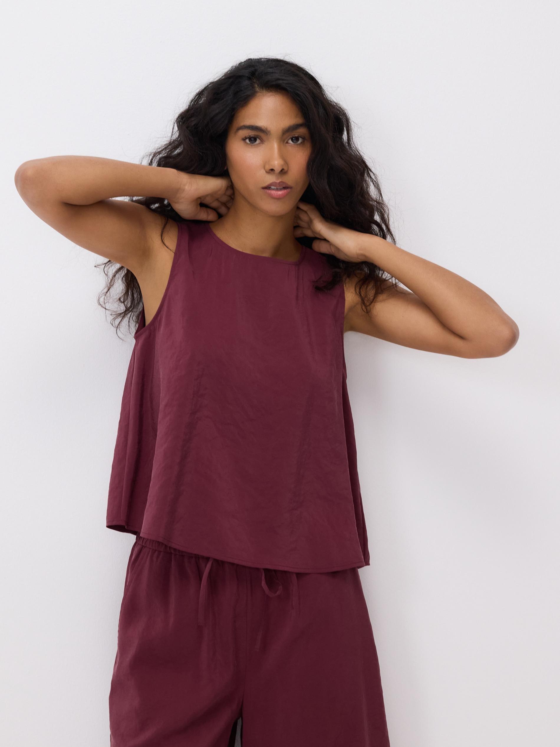 Maroon Modal Rich Top, Burgundy, medium