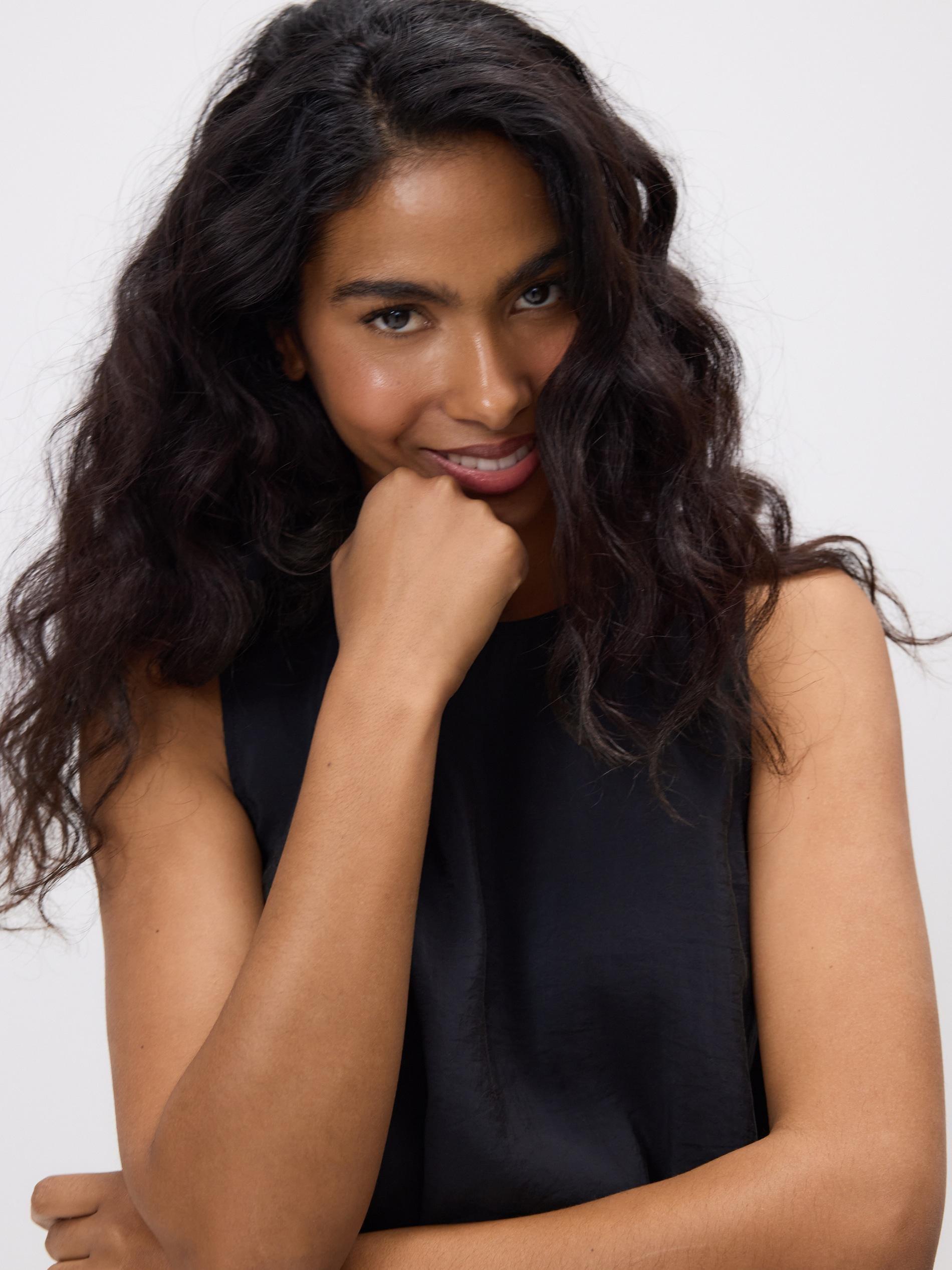 Black Modal Rich Top, Black, large image number 3