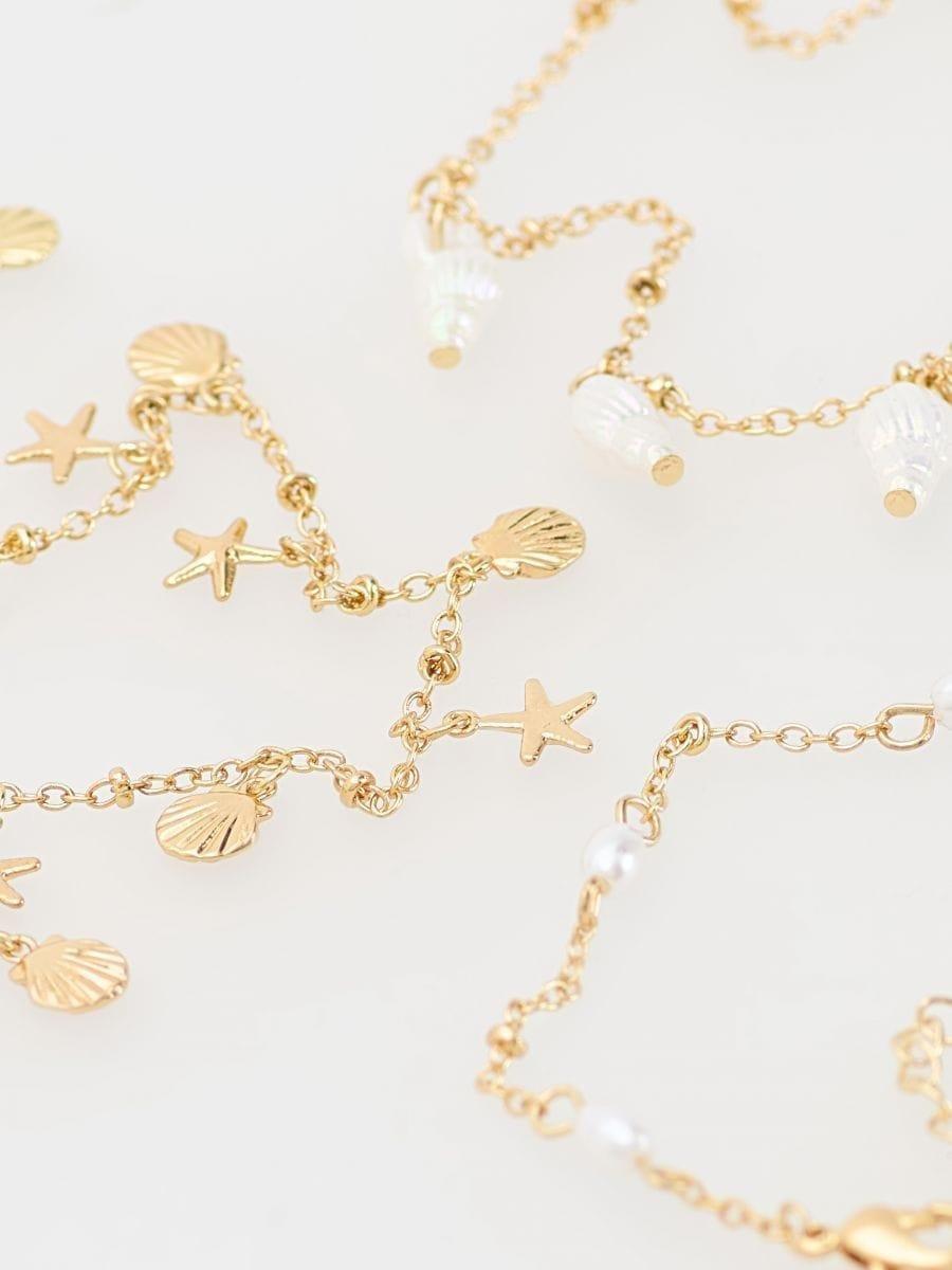 Gold Ankle Bracelet, Golden, large image number 1