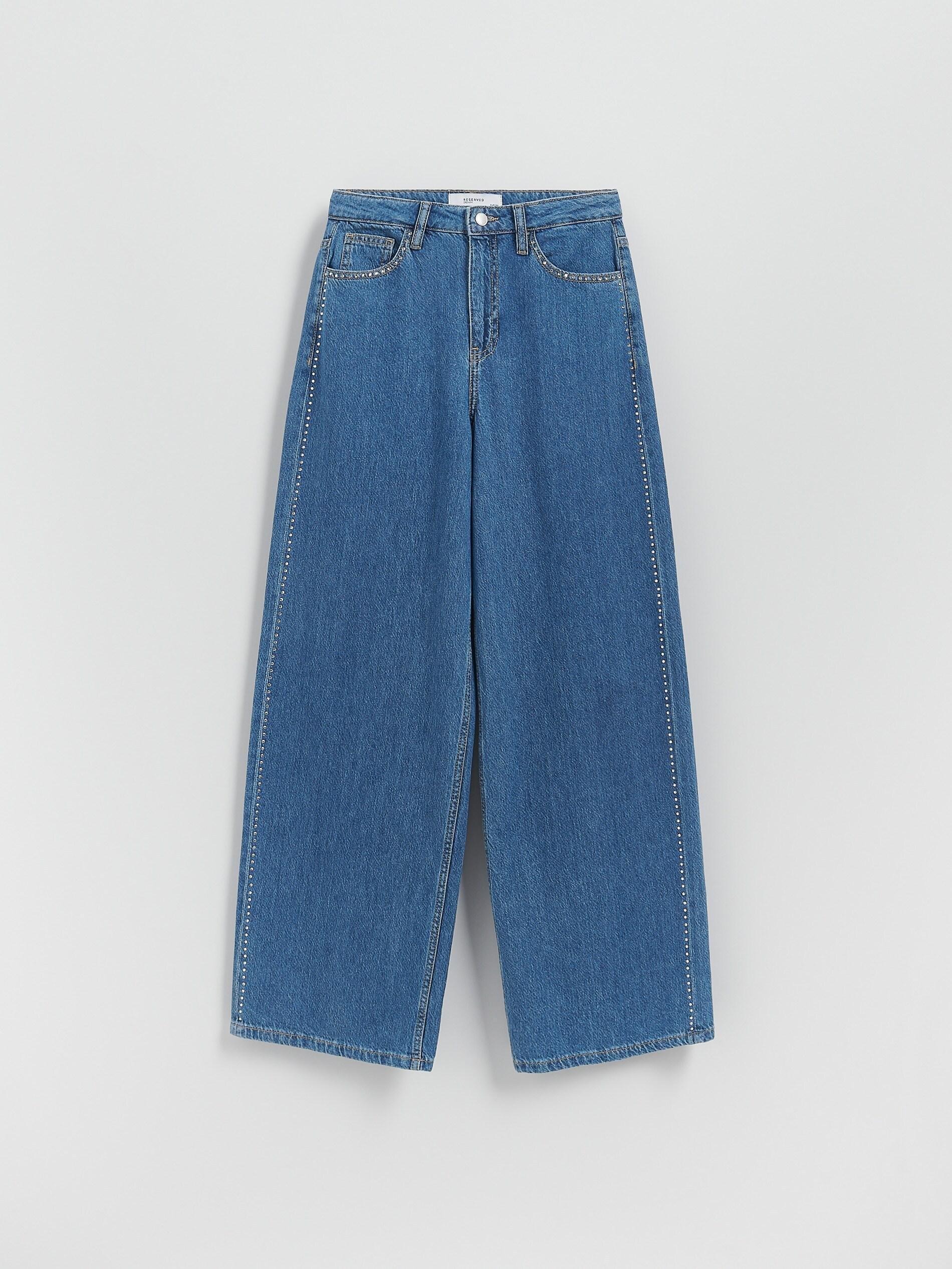 Blue Jeans Wide-Leg Jeans With Applique, Blue, large image number 5