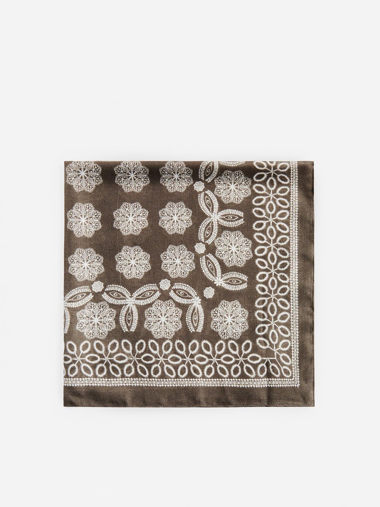 LADIES` SCARF DUSTY BROWN, Brown, medium