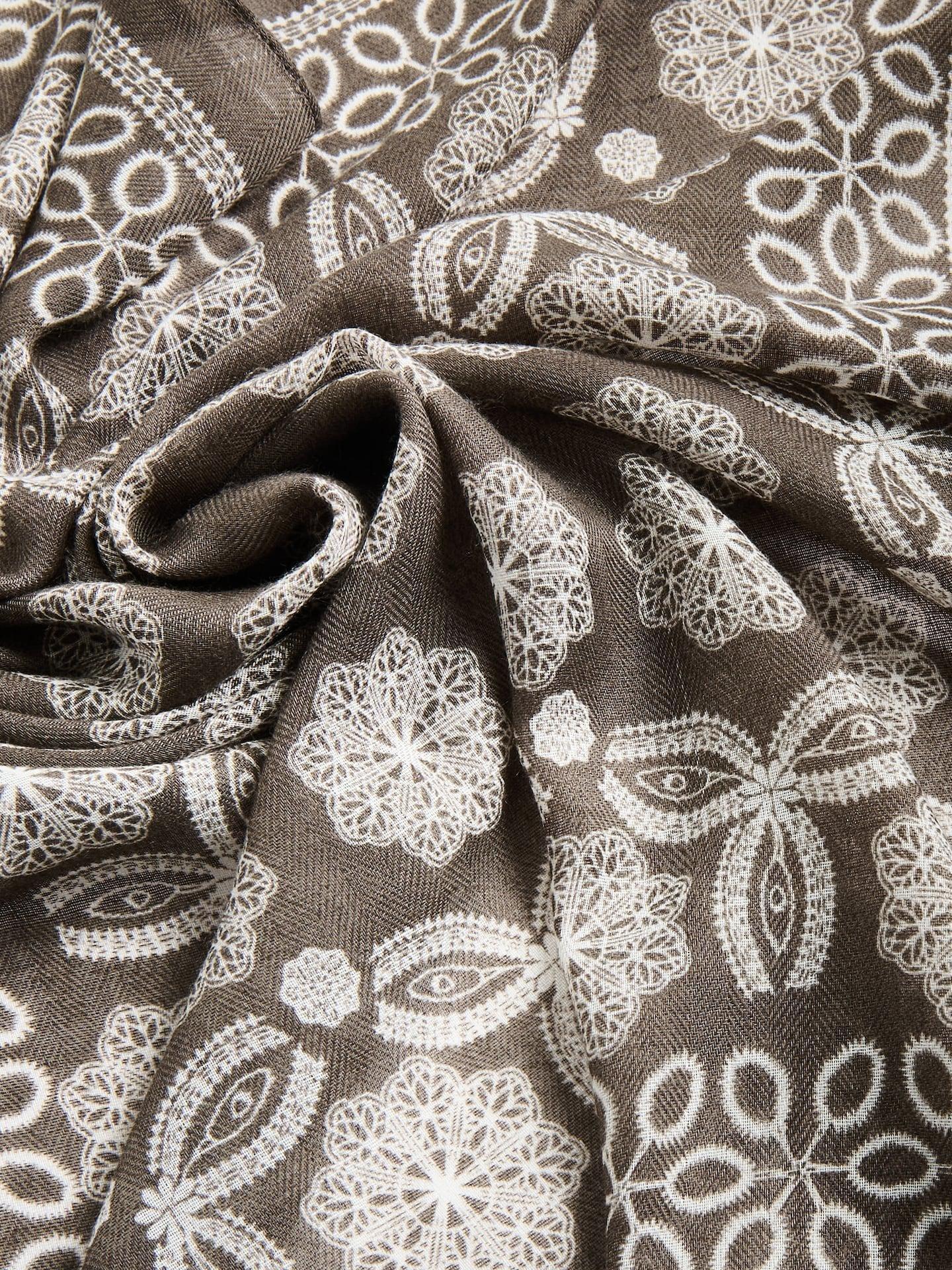 LADIES` SCARF DUSTY BROWN, Brown, medium