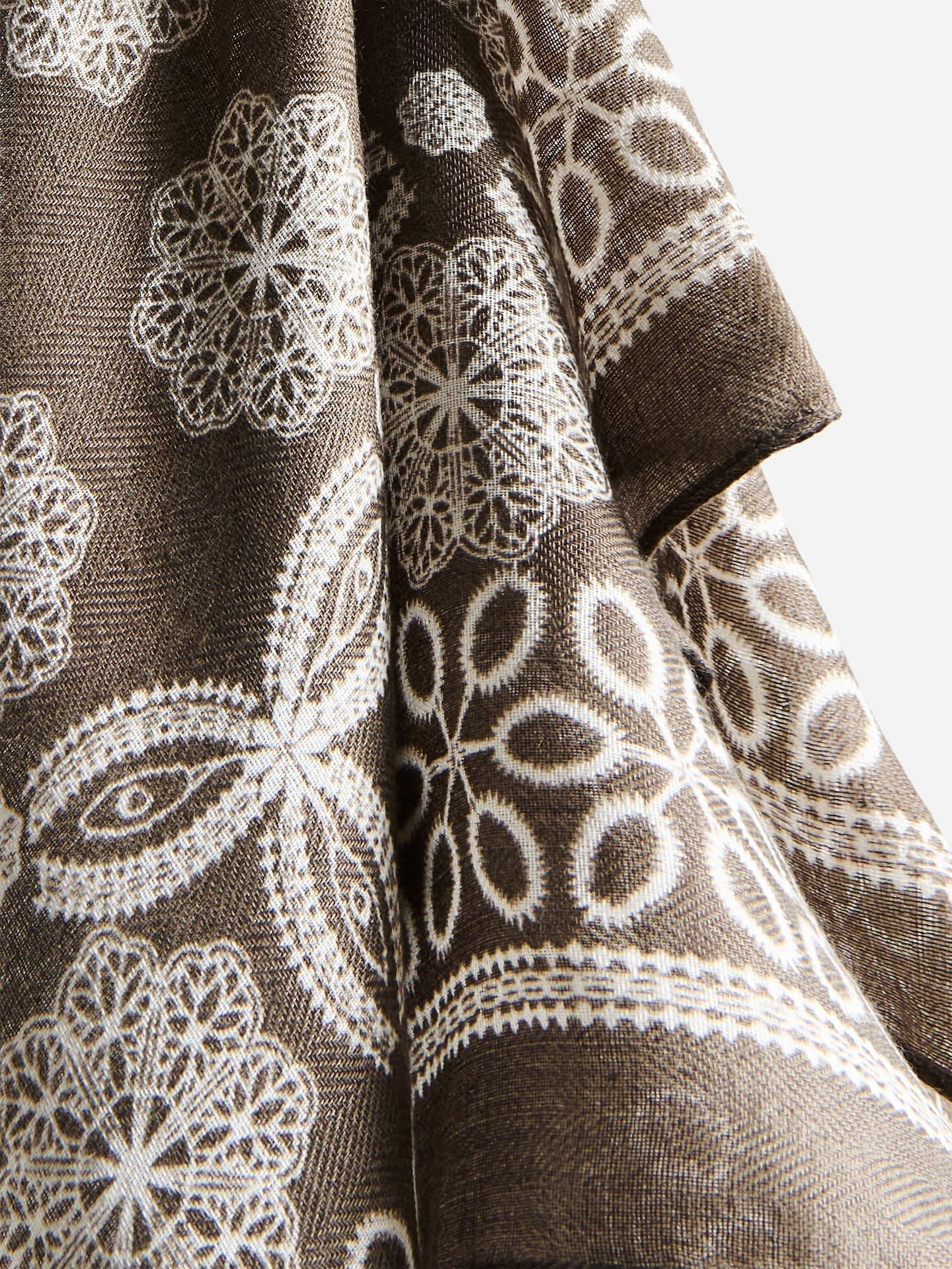 LADIES` SCARF DUSTY BROWN, Brown, large image number 3