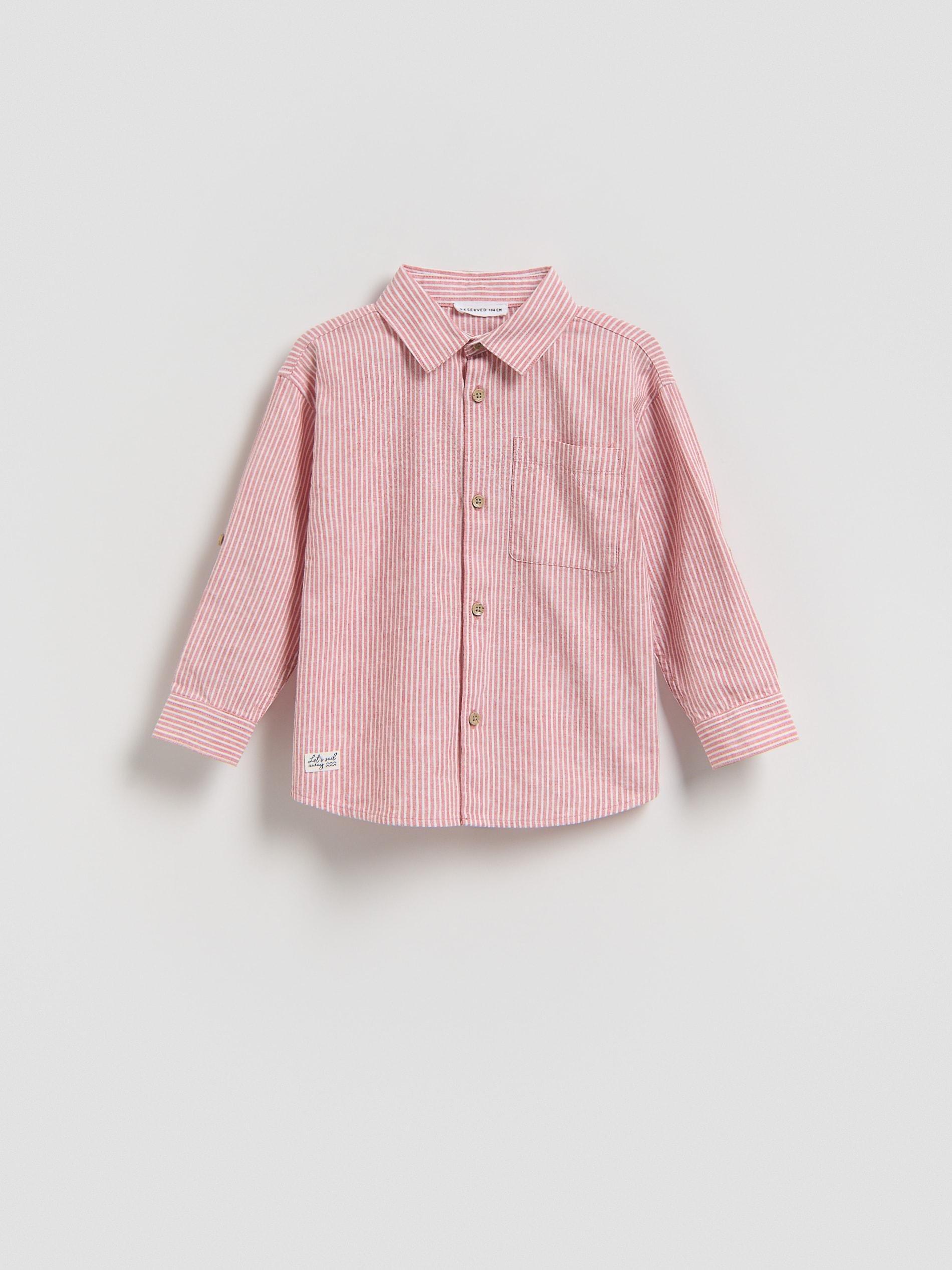 Red Linen Rich Shirt, Red, large image number 0
