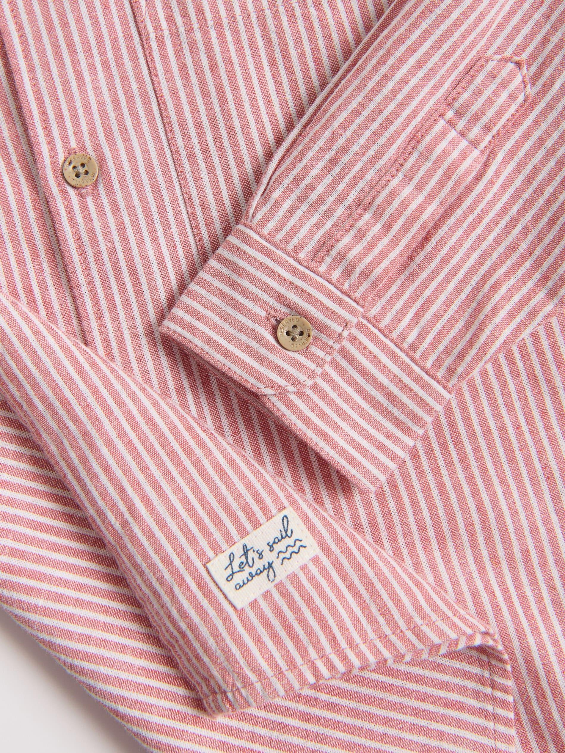 Red Linen Rich Shirt, Red, large image number 1