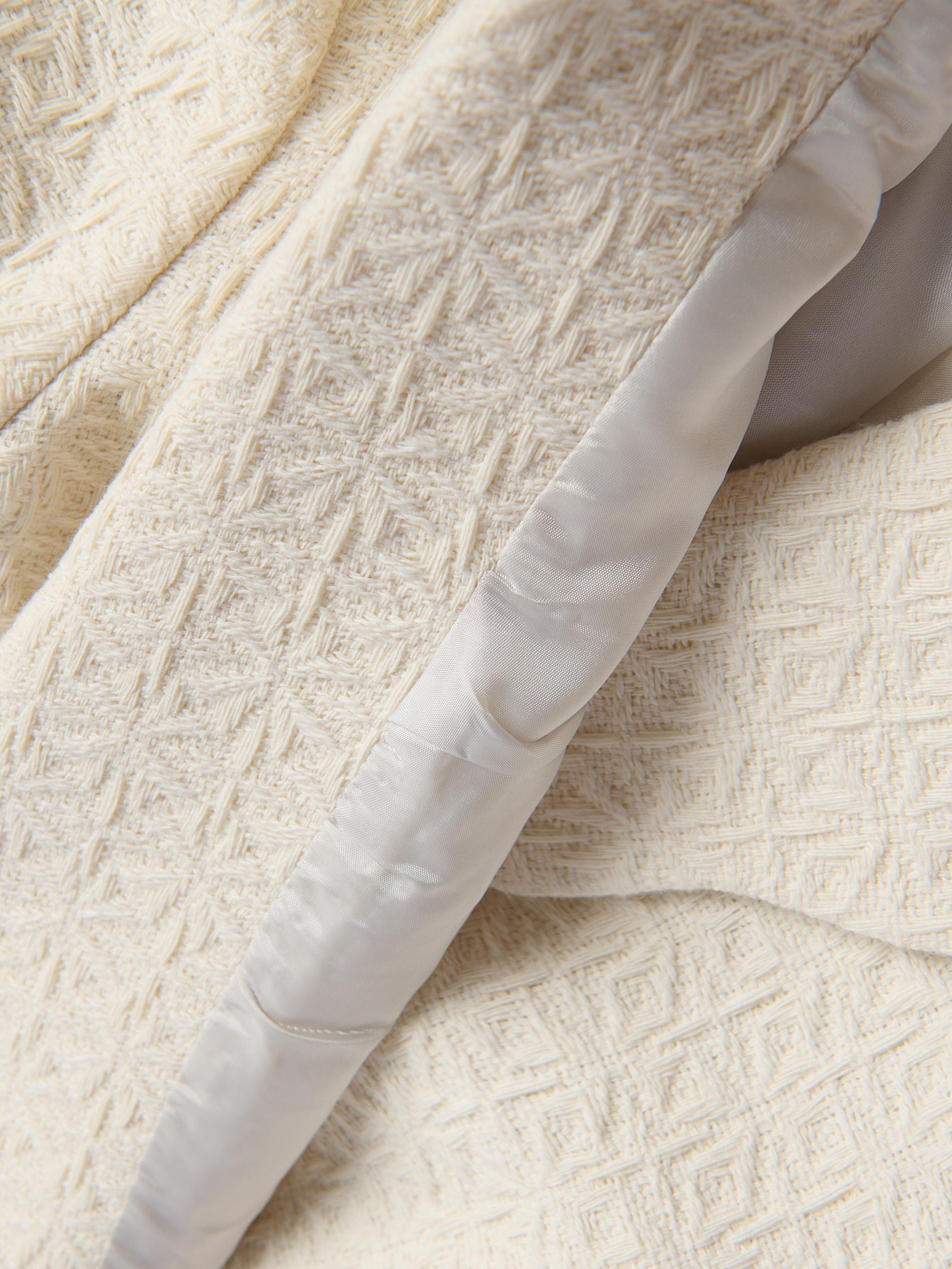 Cream Structural Fabric Blazer, Ivory, large image number 9