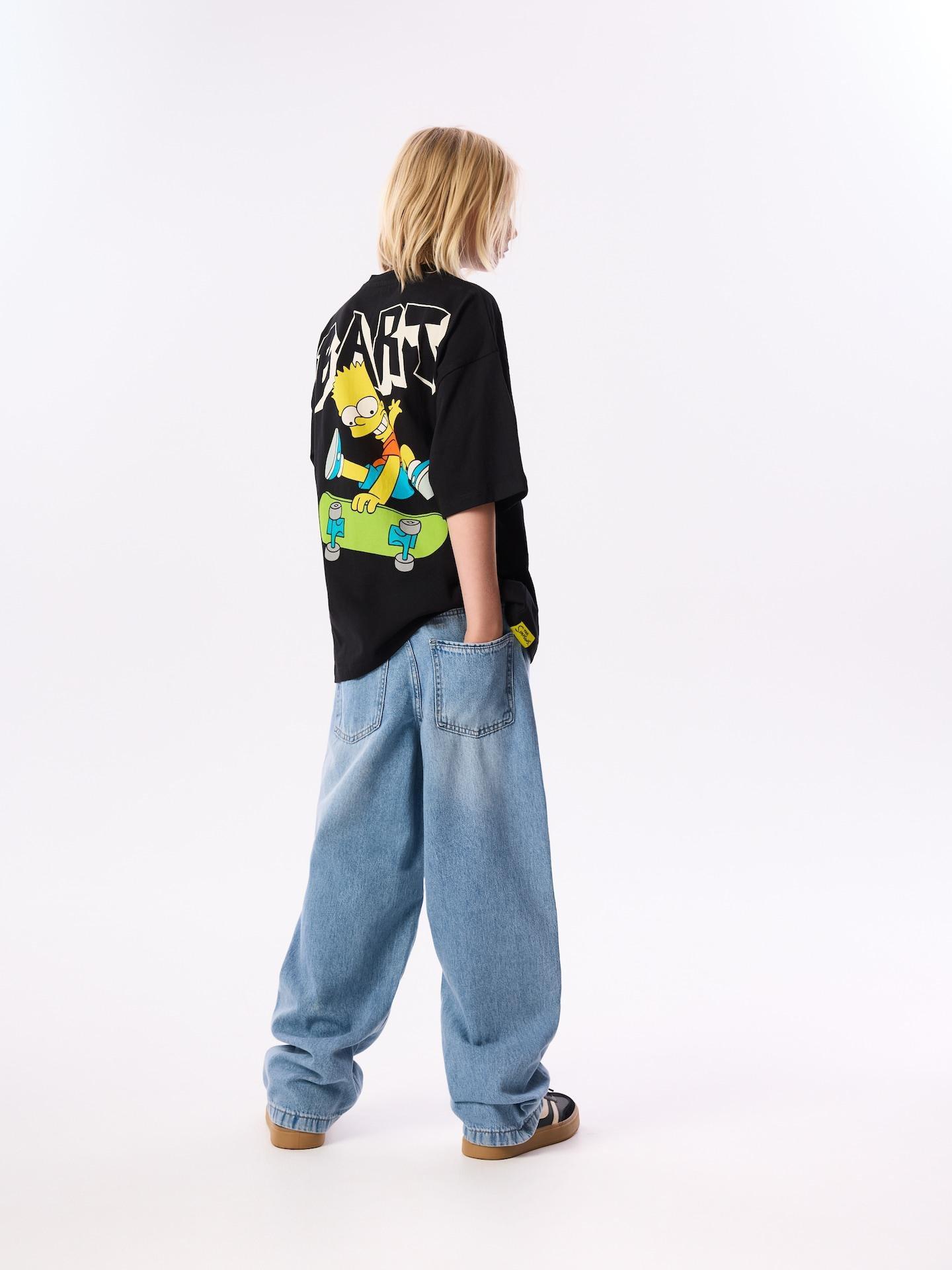 Black The Simpsons T-Shirt, Black, medium