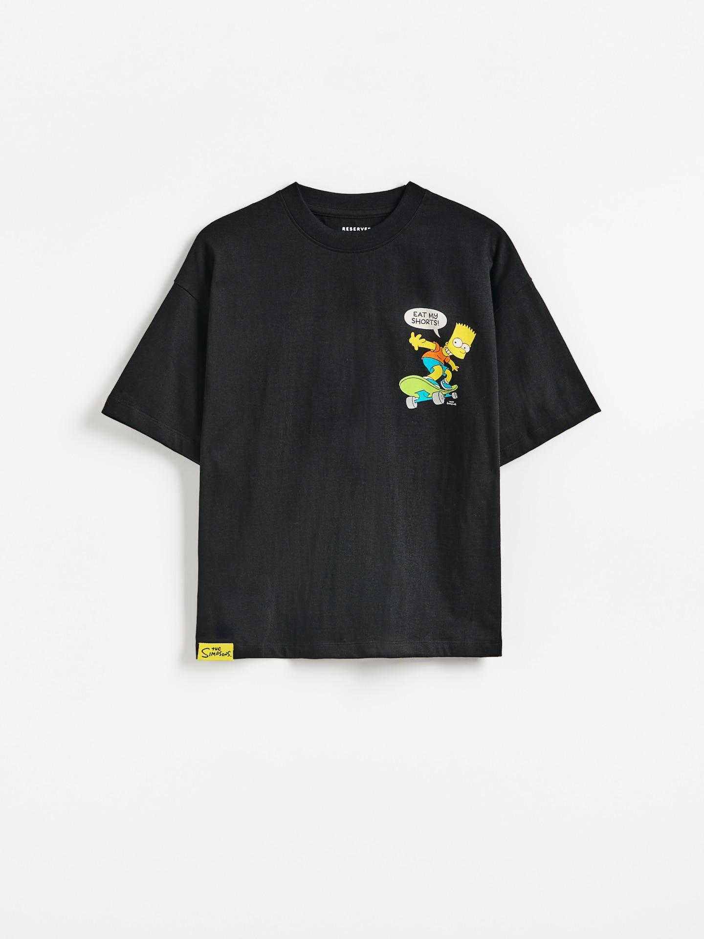 Black The Simpsons T-Shirt, Black, medium