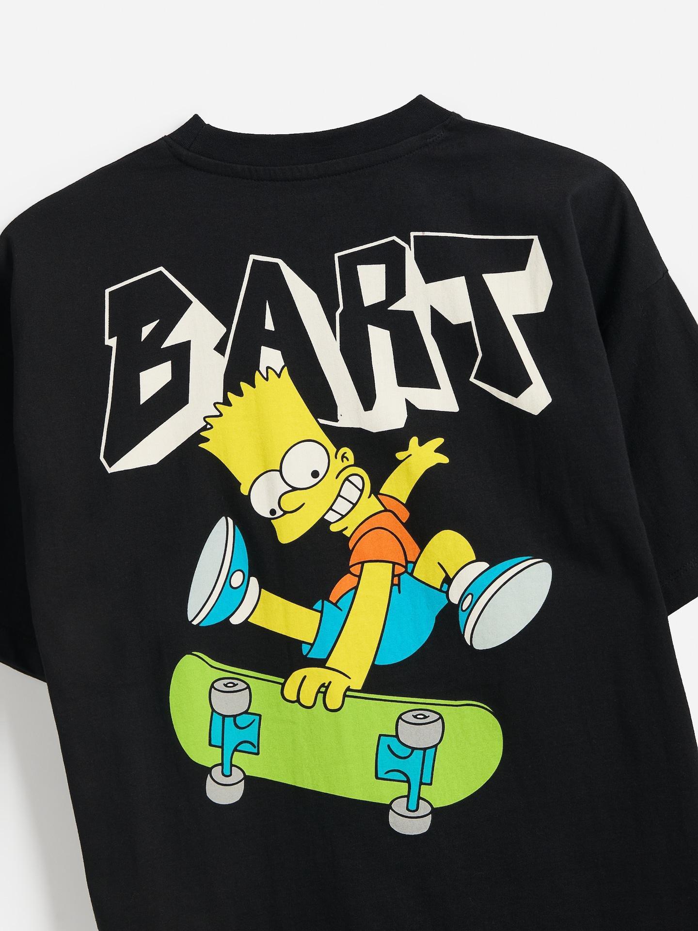 Black The Simpsons T-Shirt, Black, medium