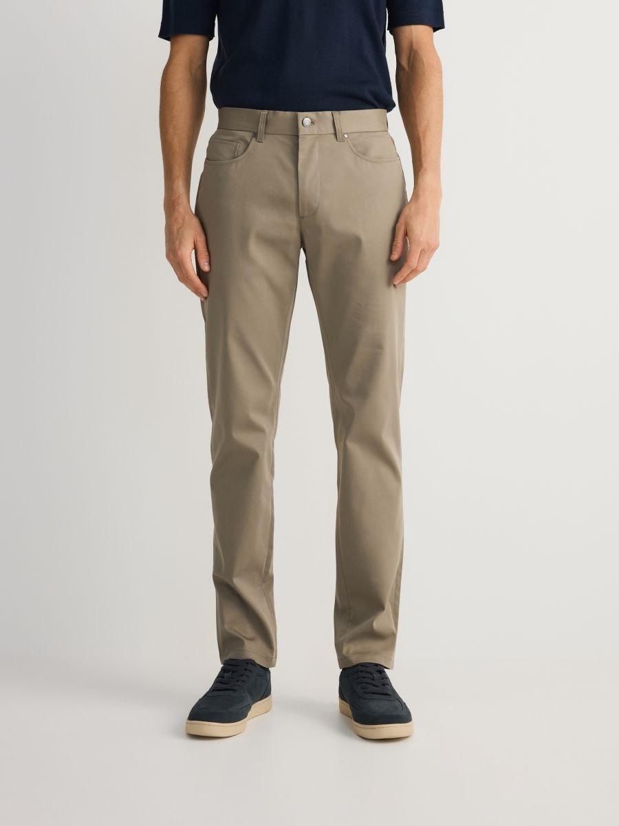 Brown Slim Trousers With Lyocell Blend, Brown, large image number 2