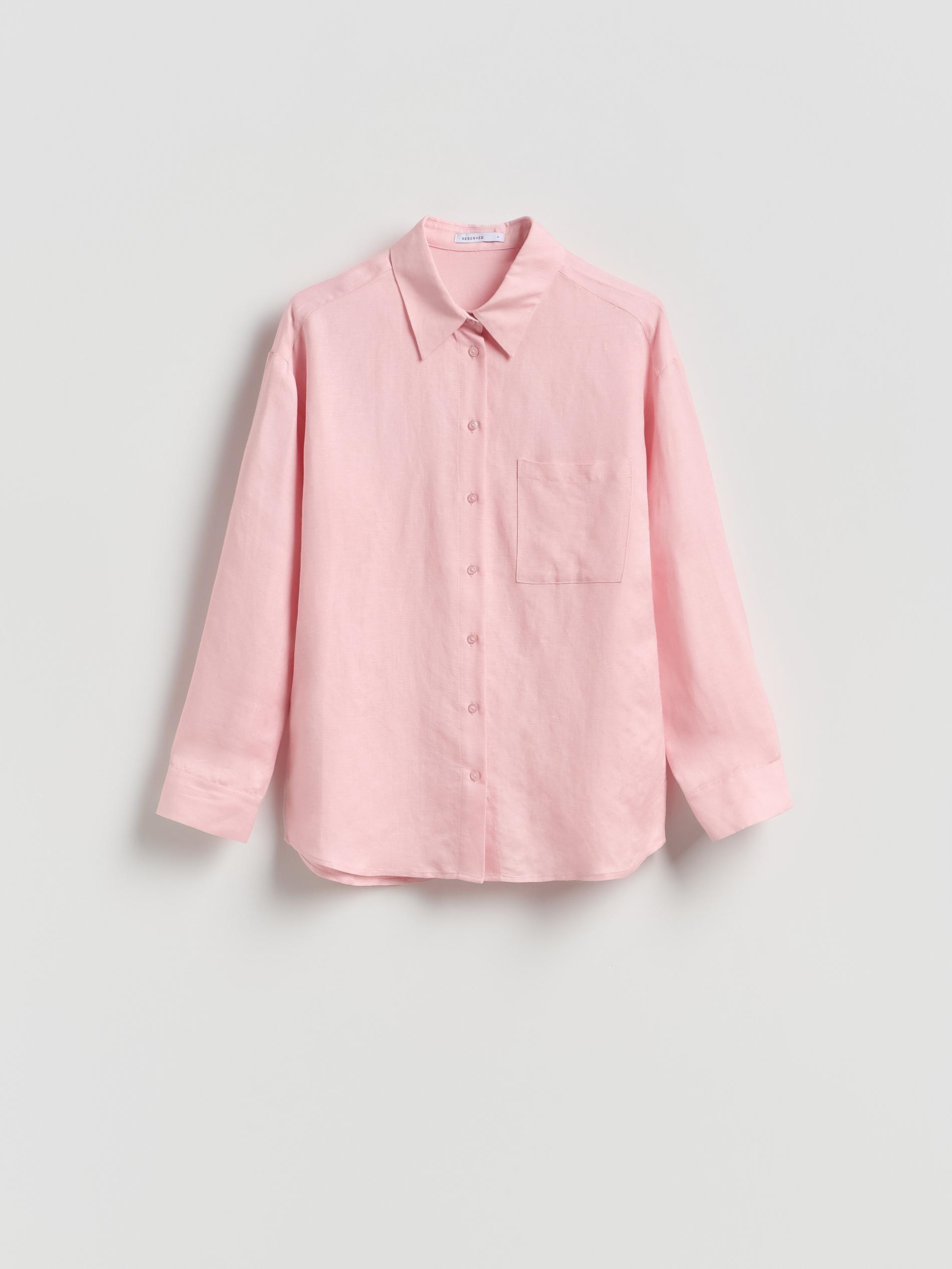Pink Linen Rich Shirt, Pink, large image number 4