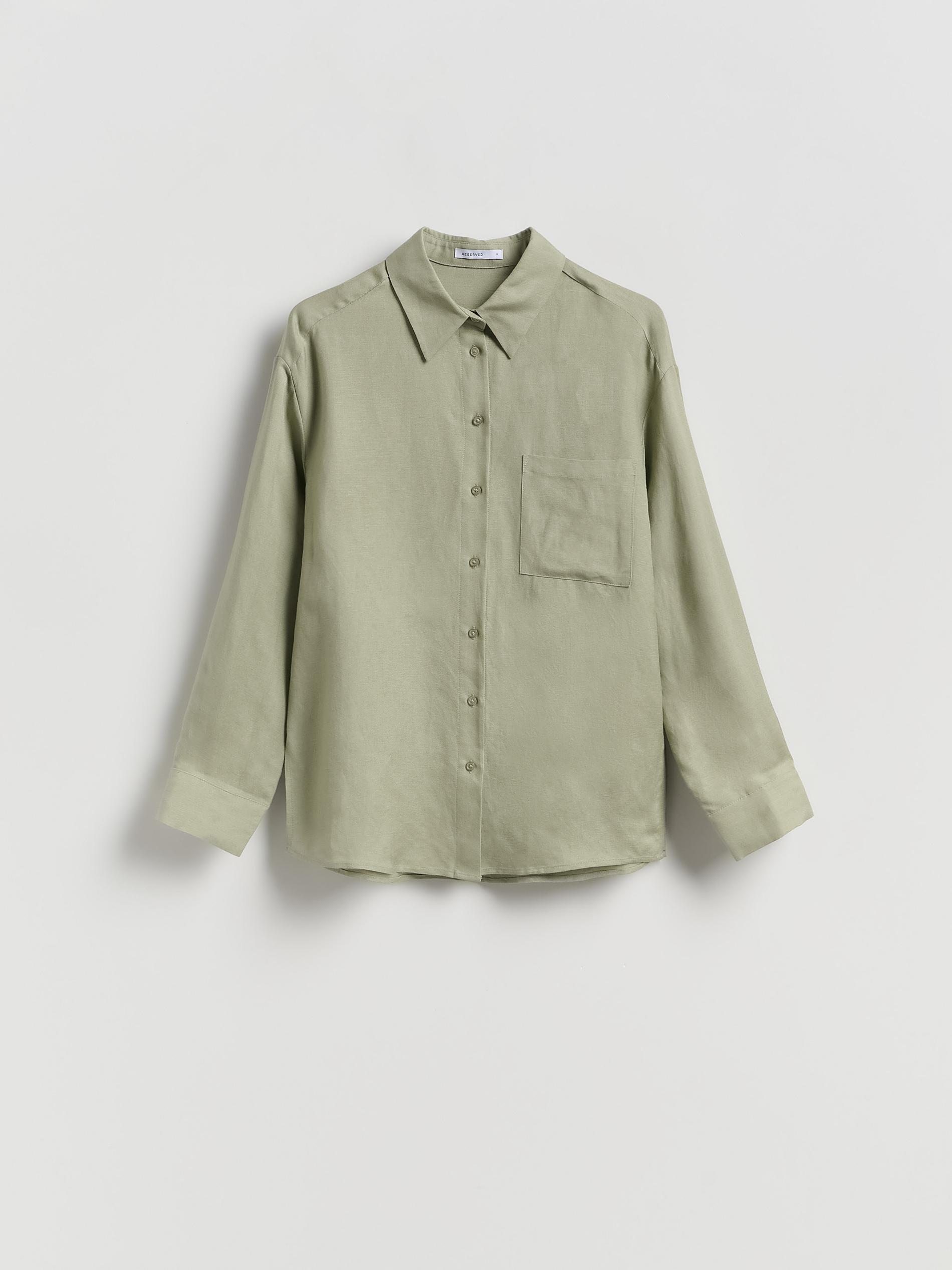 Green Linen Rich Shirt, Green, large image number 4