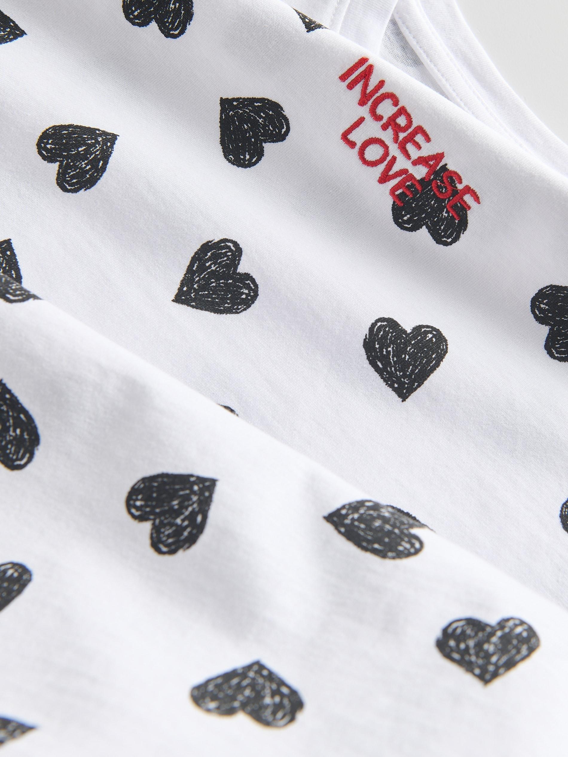 White Printed Cotton T-Shirt, Kids Girls, , large image number 3