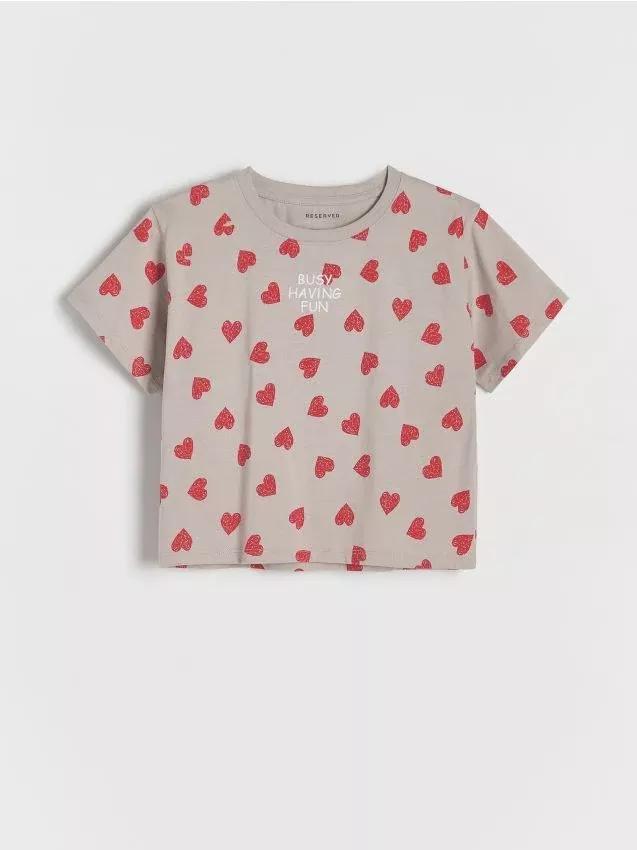 White Printed Cotton T-Shirt, Kids Girls, , large image number 0