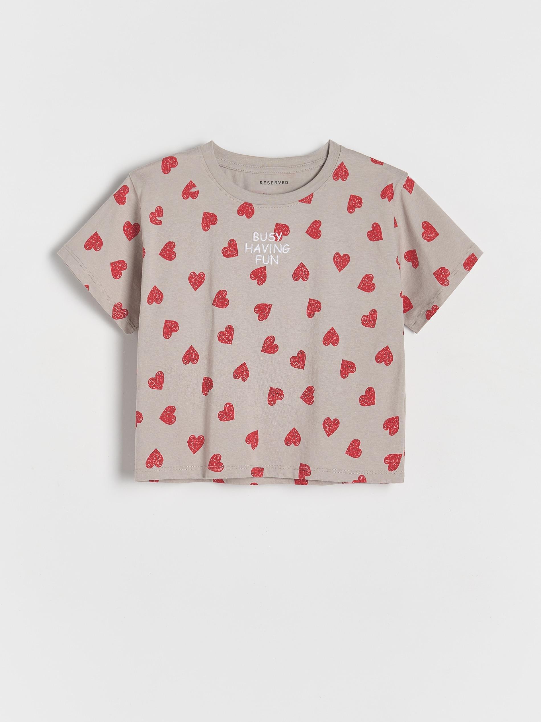 White Printed Cotton T-Shirt, Kids Girls, , large image number 1