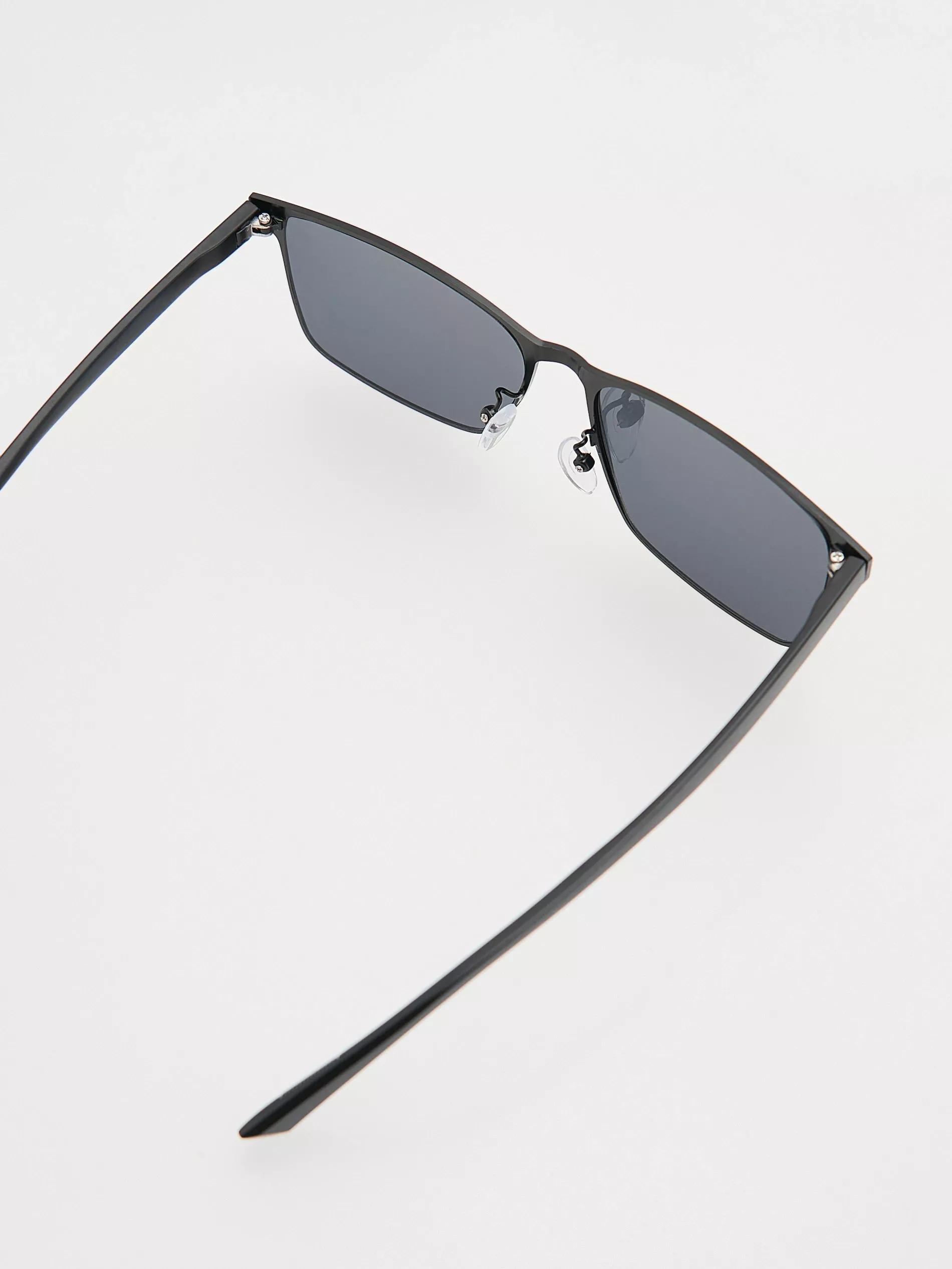 Black Wayfarer Sunglasses, Black, large image number 1