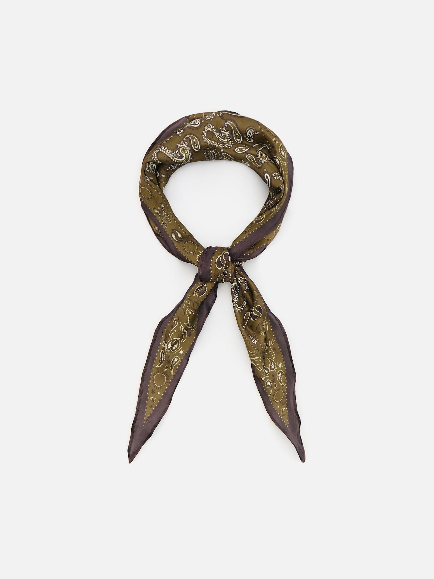 LADIES` SCARF LIGHT OLIVE, Green, medium