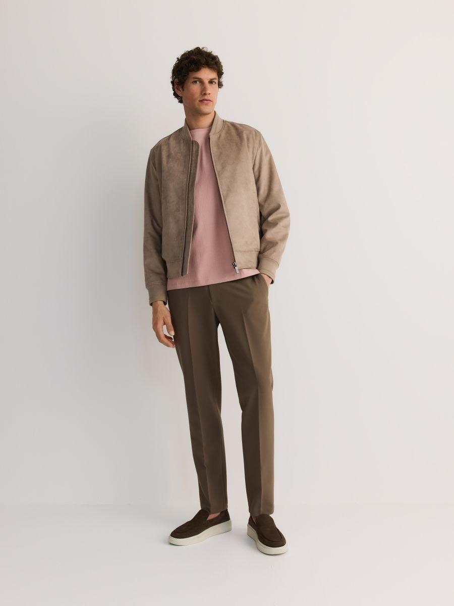 Brown Slim Chino Pants, , large image number 0
