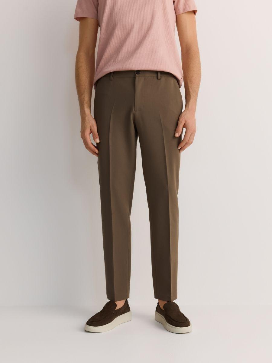 Brown Slim Chino Pants, , large image number 2