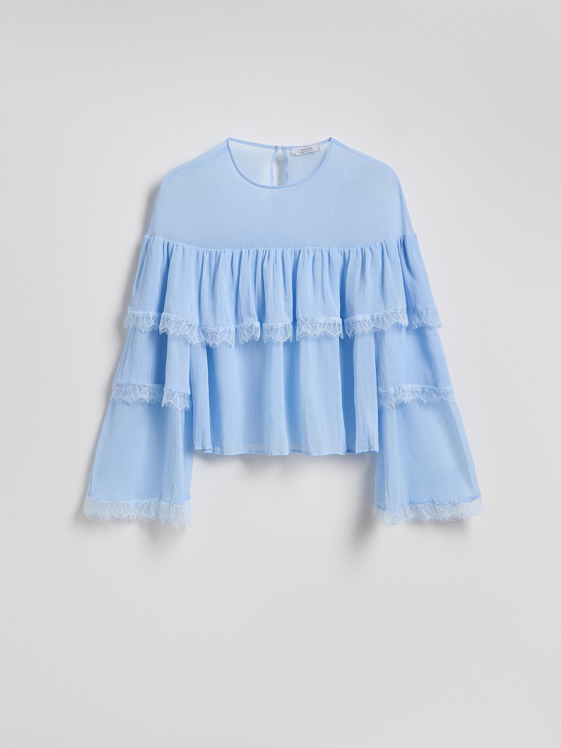 Blue Top With Frills, , large image number 1