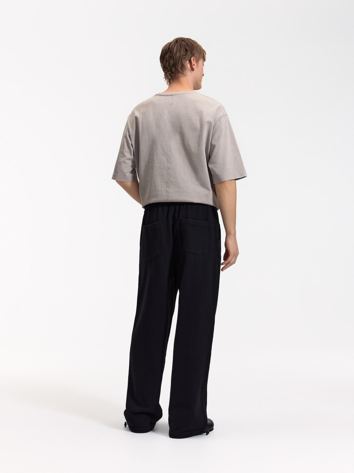 Black Loose Trousers, Black, medium
