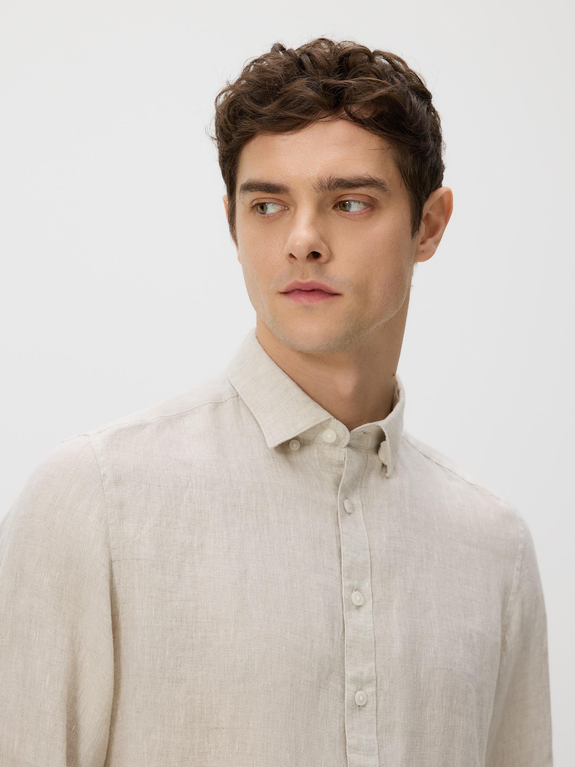 MEN`S SHIRT SAND, Beige, large image number 0