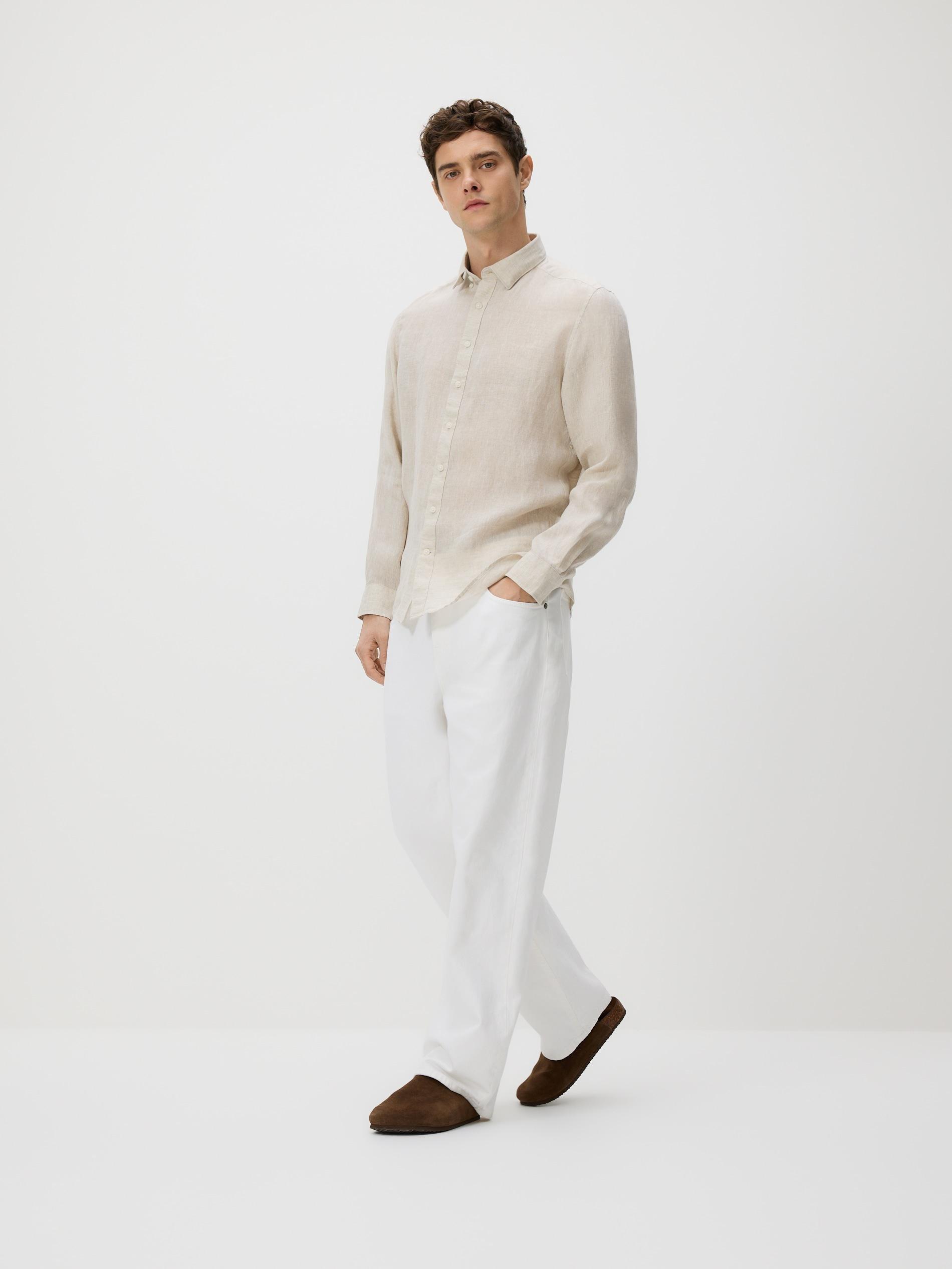 MEN`S SHIRT SAND, Beige, large image number 1