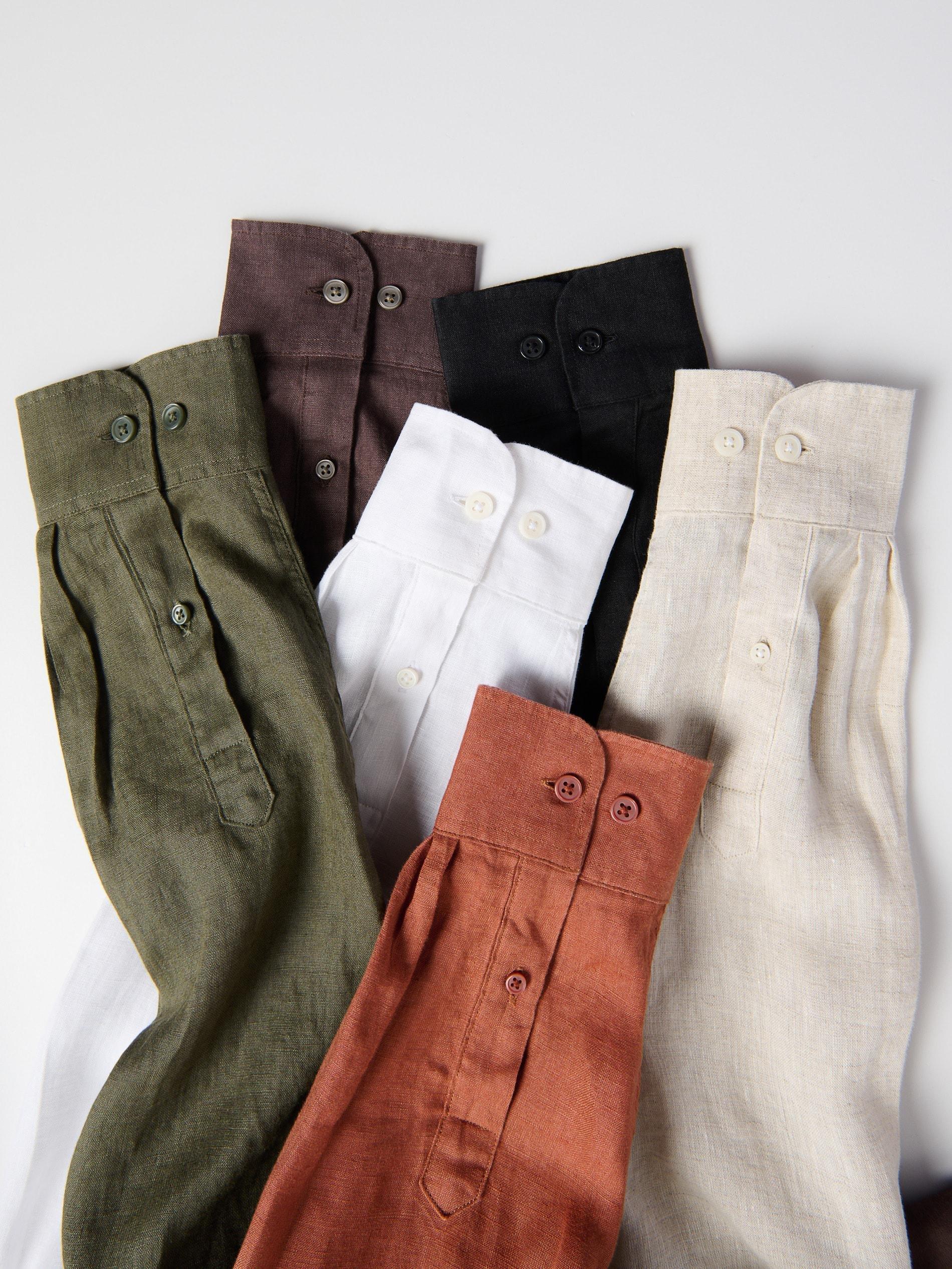 Brown Regular Fit Linen Shirt, Brown, large image number 5