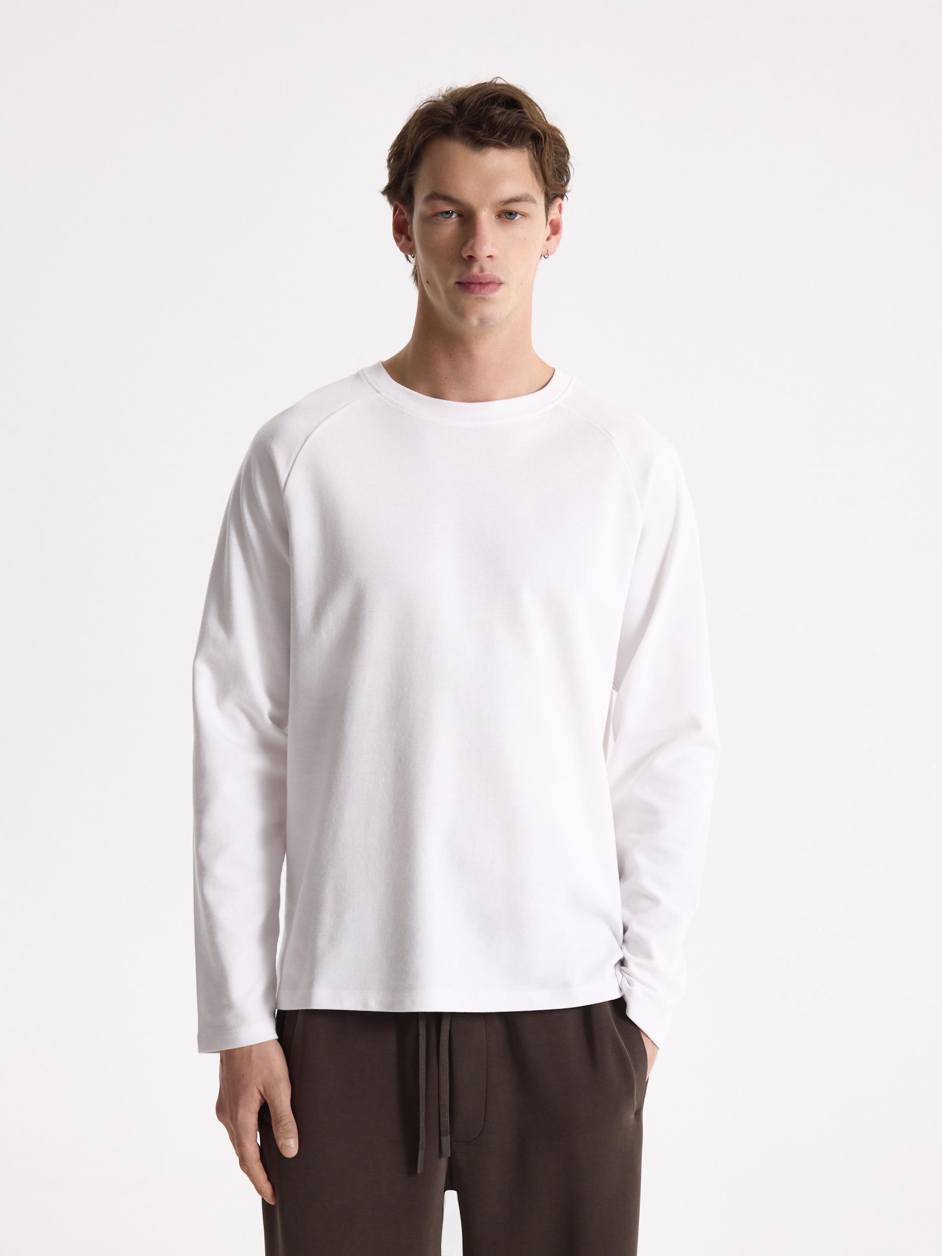 White Super Slim Fit Longsleeve, White, large image number 0