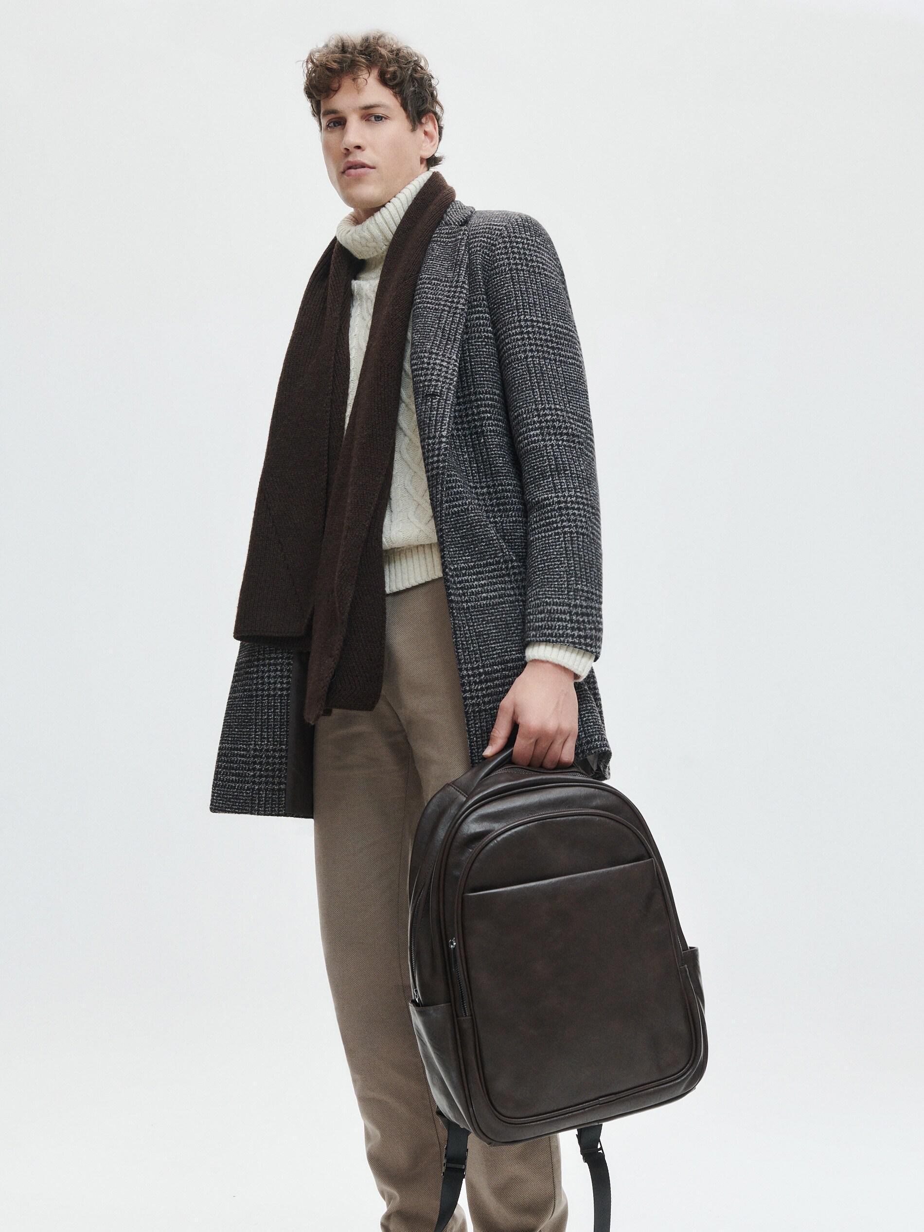 Brown Men Rucksack, , large image number 2